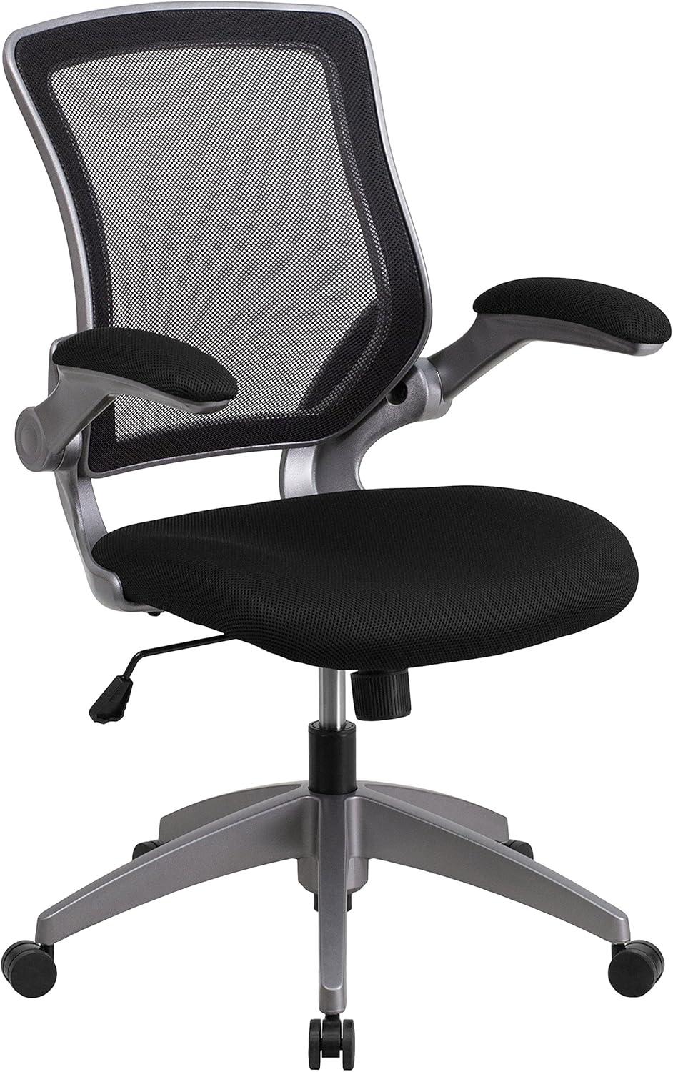 Black Mesh Ergonomic Task Chair with Adjustable Arms