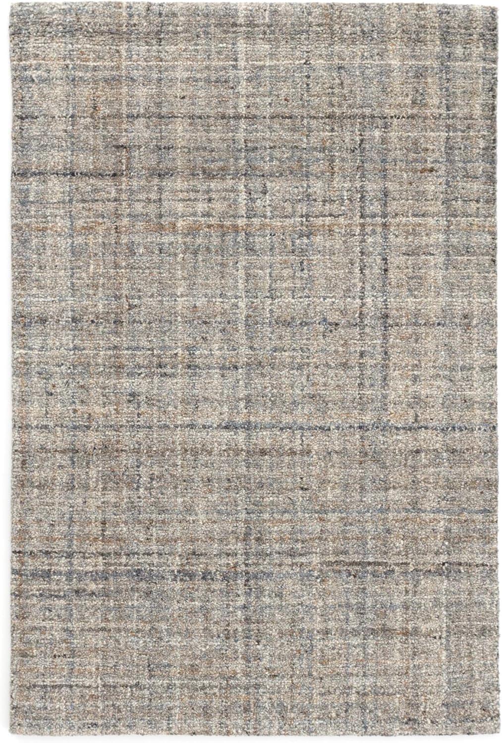 Harris Blue/Brown Hand Micro Hooked Wool Rug