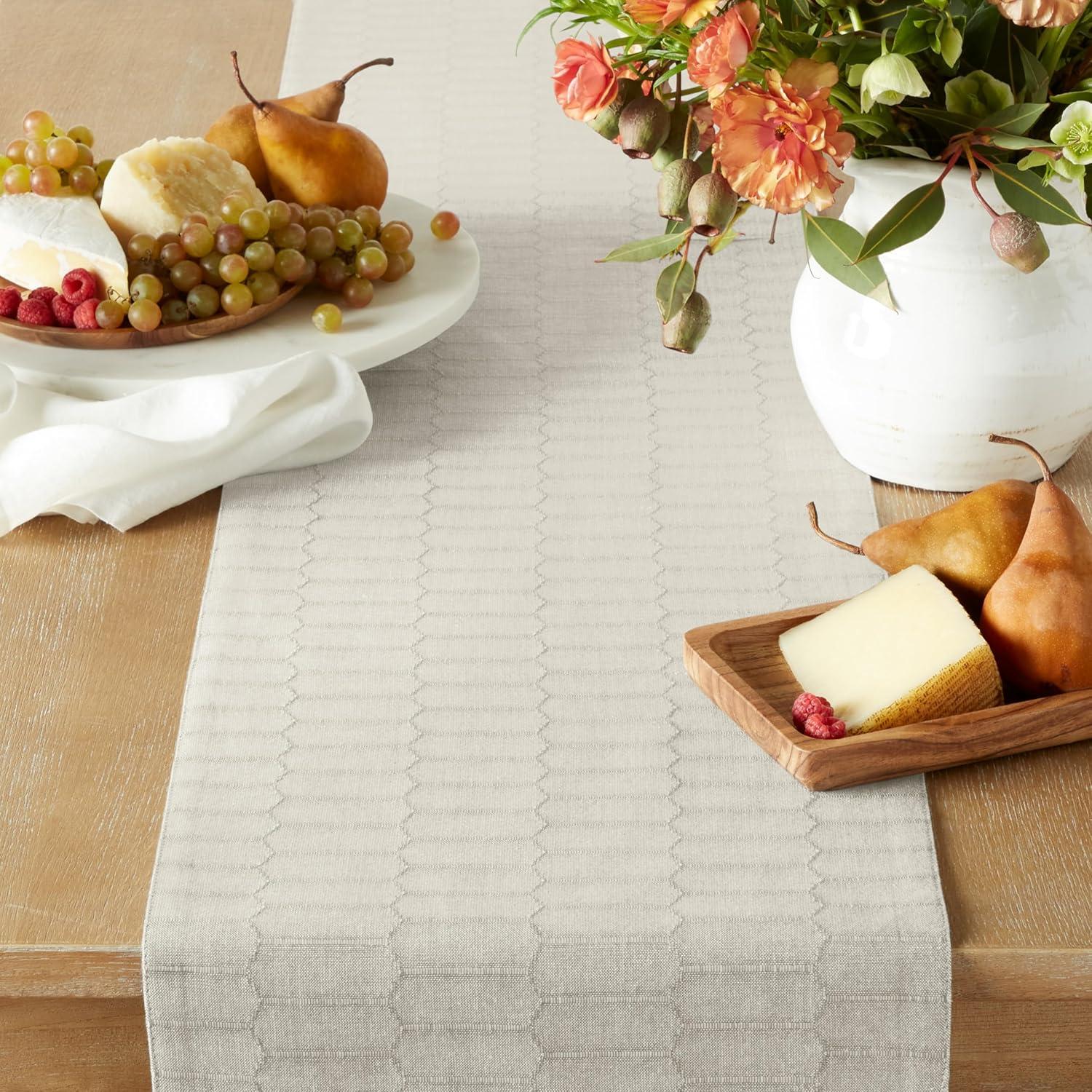 Martha Stewart Honeycomb Modern Farmhouse Table Runner