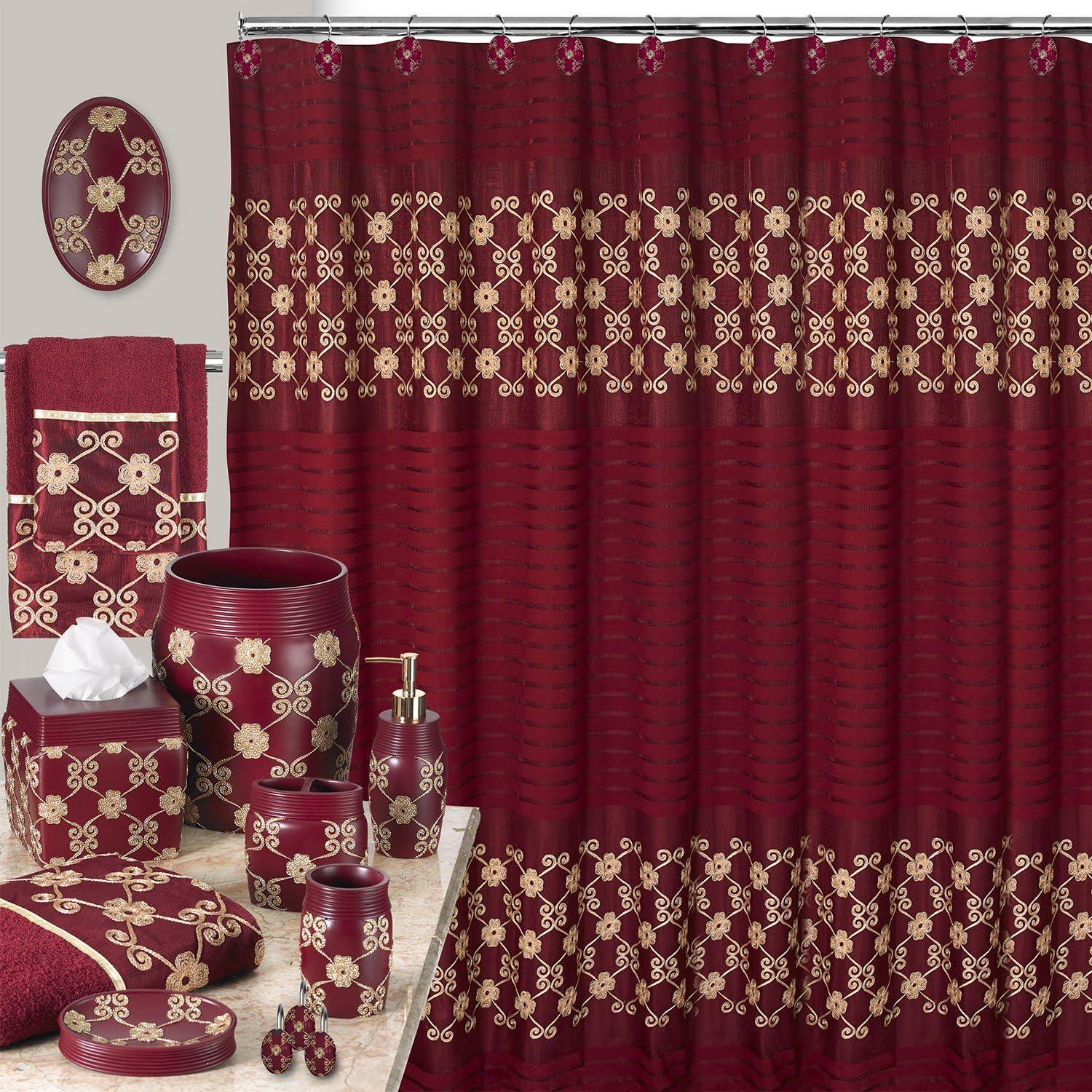 Popular Bath Soap Dish, Vlegant Rosa Collection, Burgundy/Gold