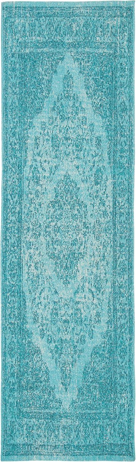 Classic Vintage CLV121 Loomed Indoor Runner Rug - Aqua - 2'4"x8' - Safavieh