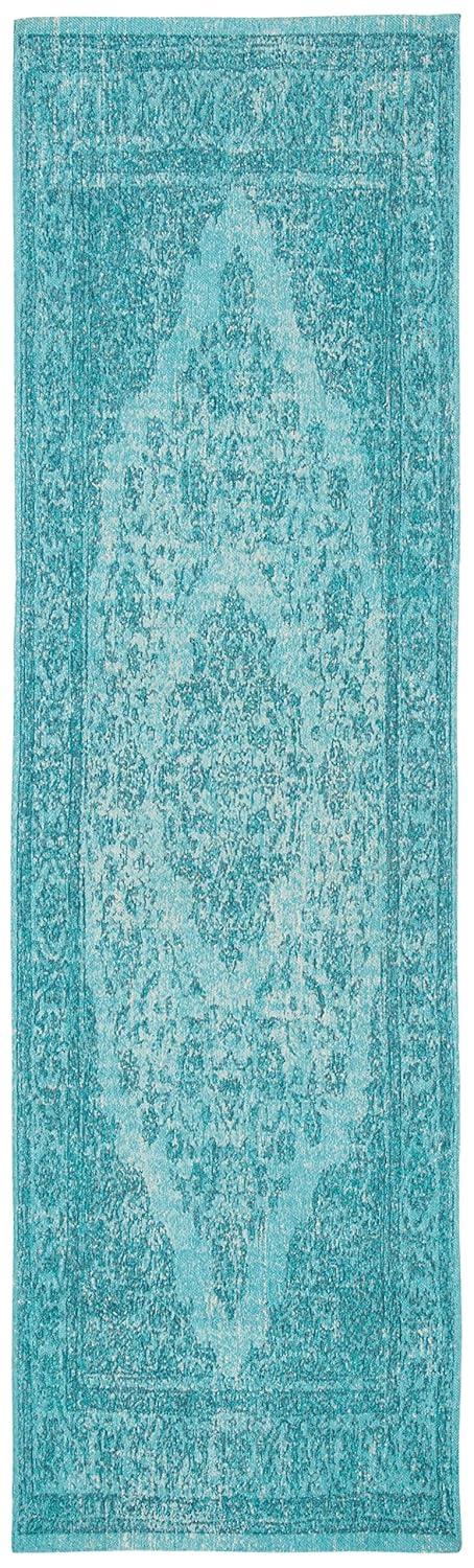 Classic Vintage CLV121 Loomed Indoor Runner Rug - Aqua - 2'4"x8' - Safavieh