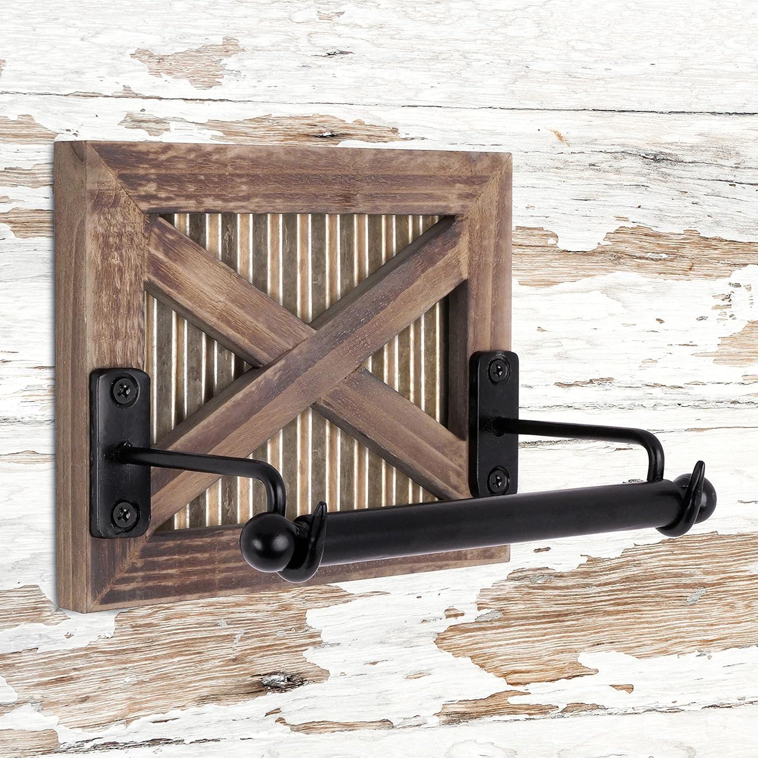 Autumn Alley Wall Mount Rustic Farmhouse Toilet Paper Holder