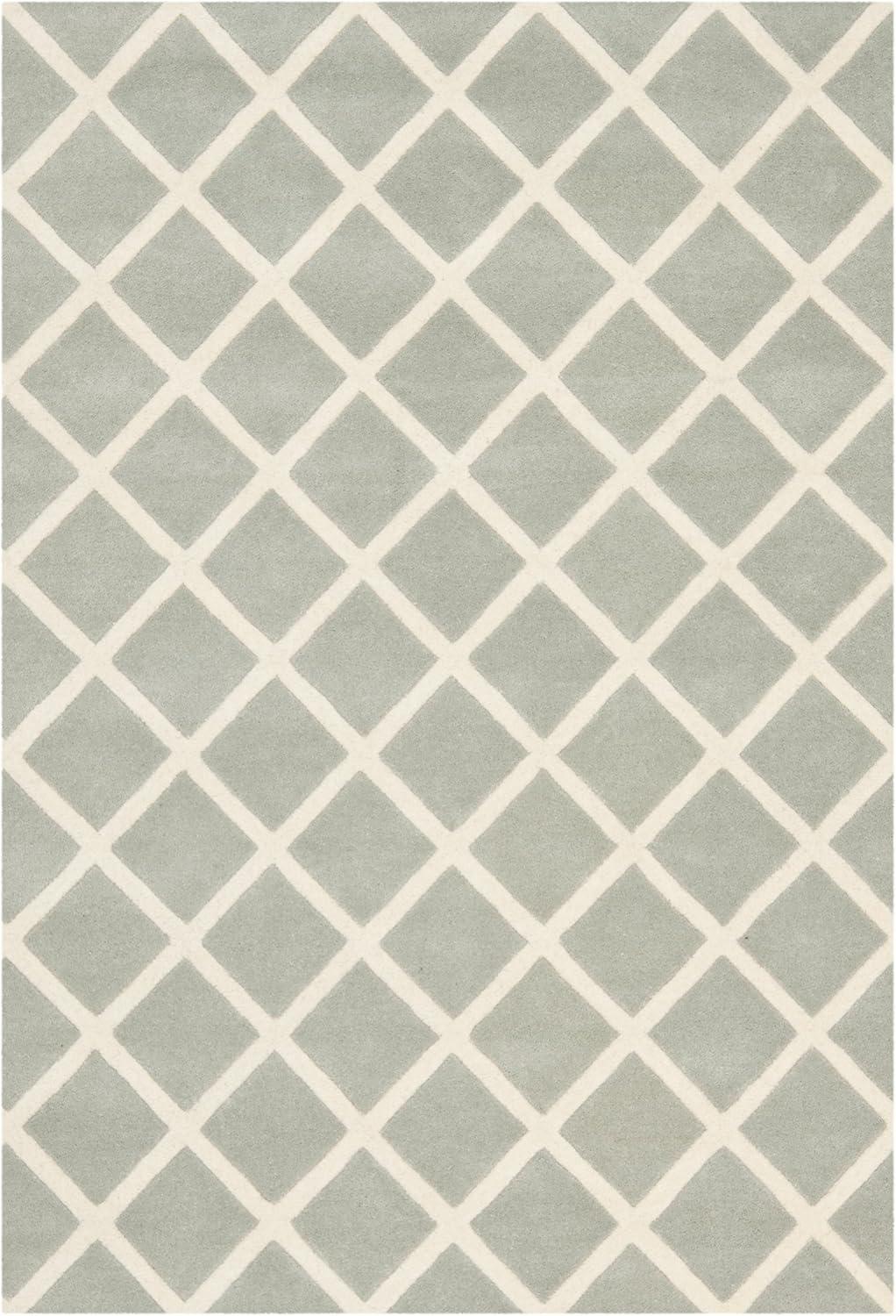 SAFAVIEH Chatham CHT718E Handmade Grey / Ivory Rug