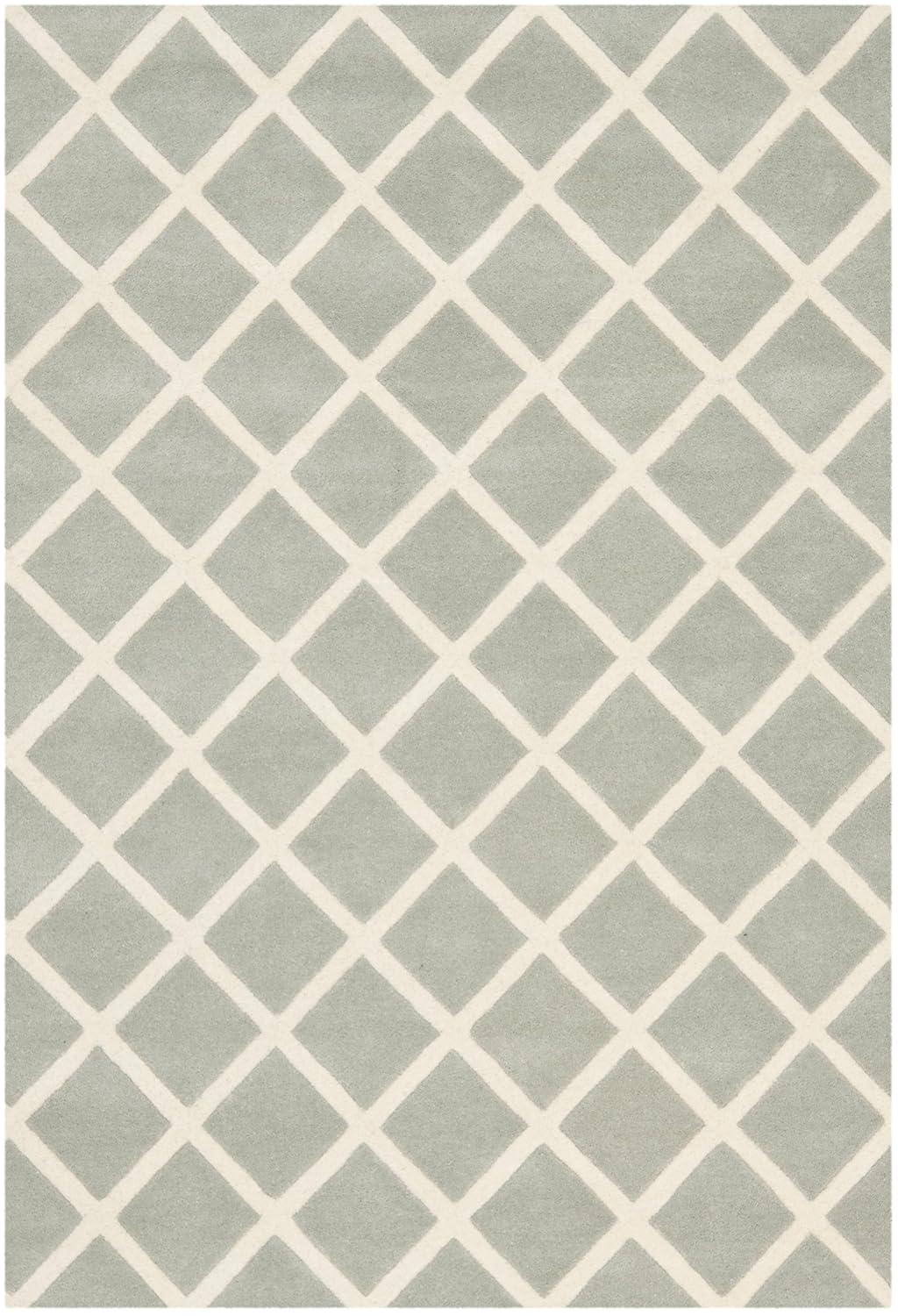 SAFAVIEH Chatham CHT718E Handmade Grey / Ivory Rug