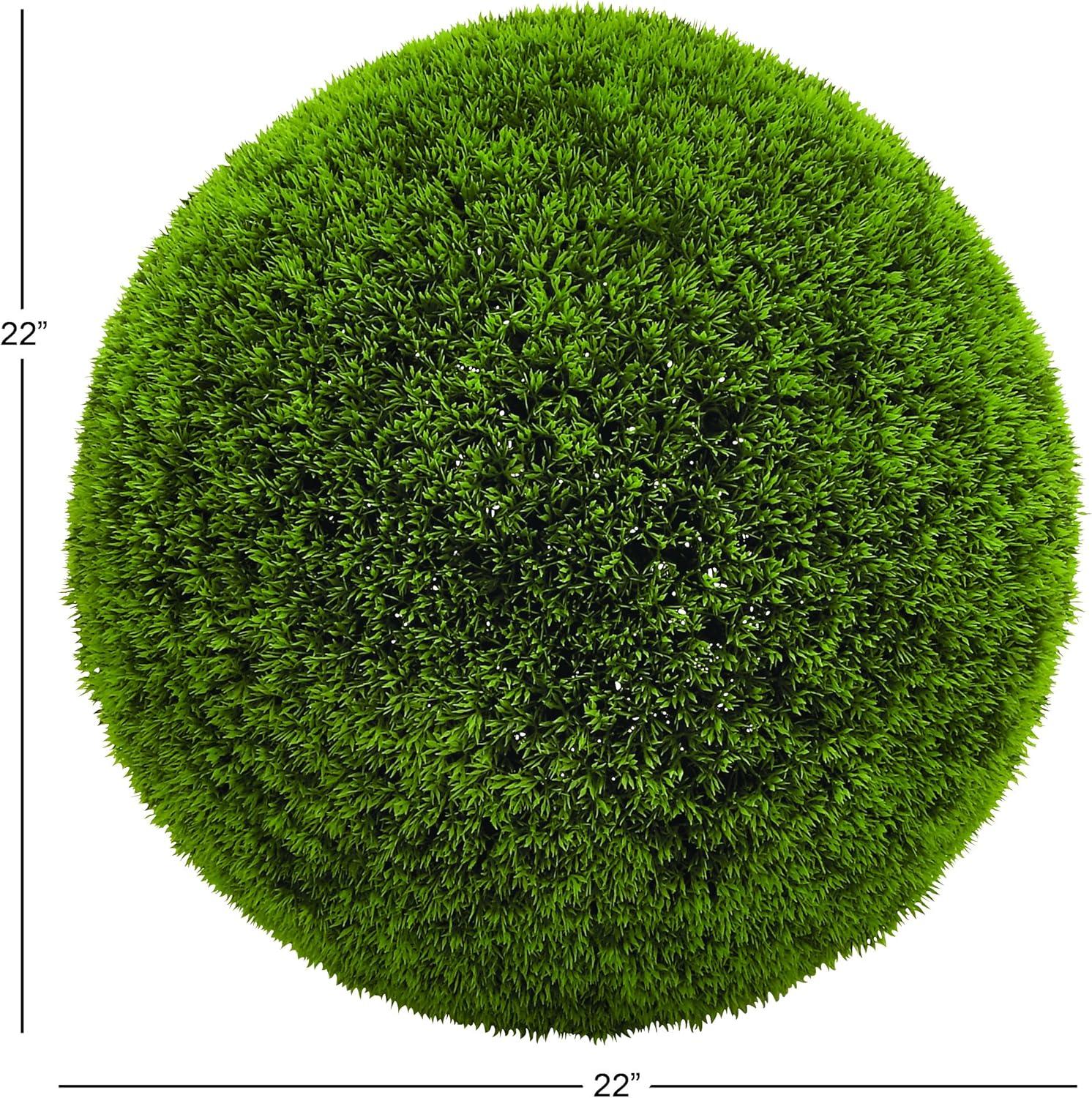 22" Round Indoor Outdoor Boxwood Topiary Artificial Foliage Ball, by DecMode