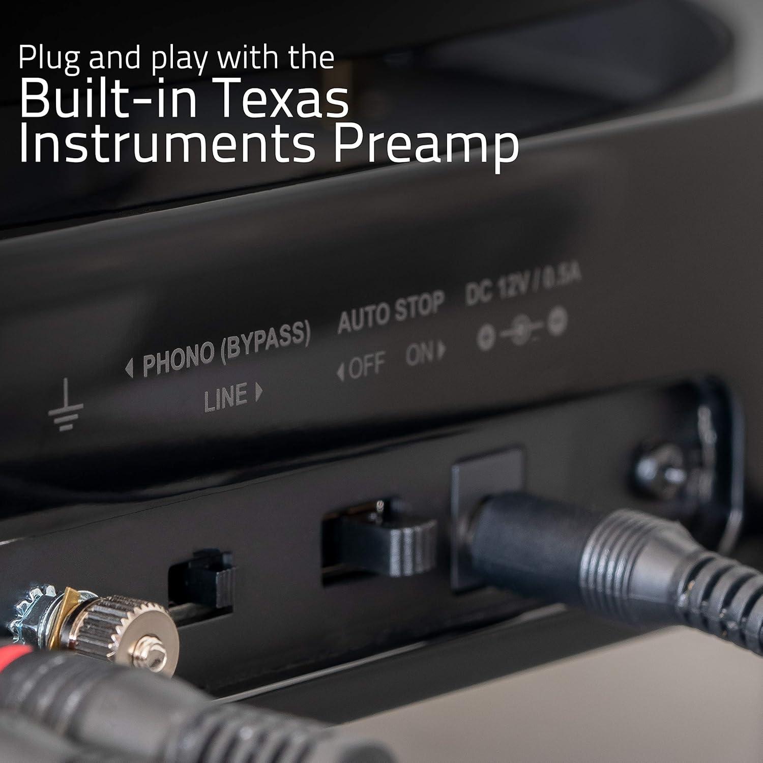 Fluance RT81 Elite High Fidelity Vinyl Turntable Record Player with Audio Technica AT95E Cartridge, Belt Drive, Preamp - Piano Black