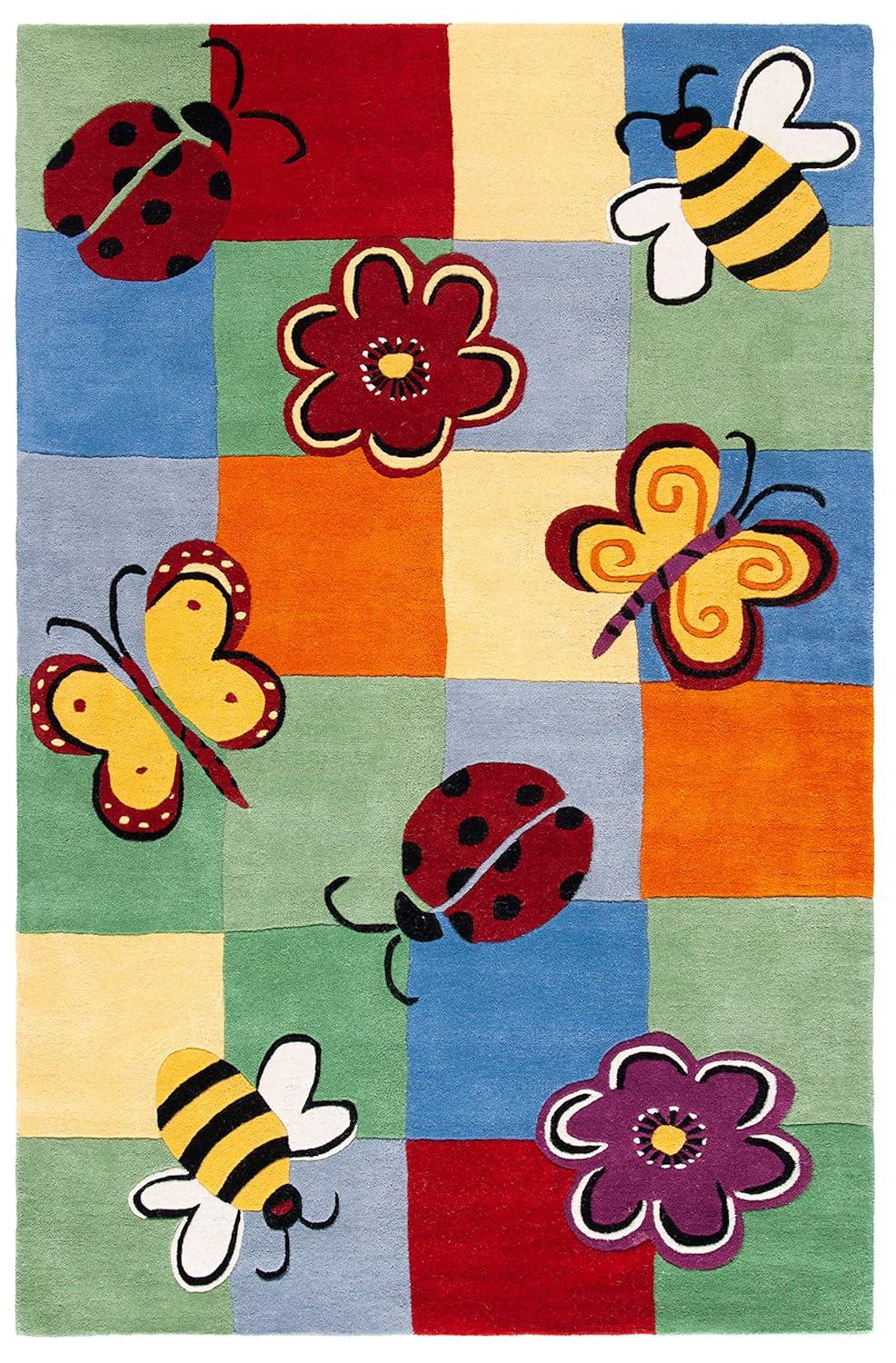 Safavieh Kids SFK753 Hand Tufted Indoor Area Rug - Multi - 4'x6' - Safavieh