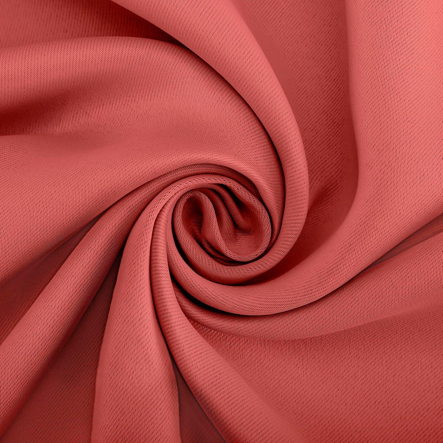 40"x95" Sun Zero Blackout Riley Kids' Bedroom Grommet Curtain Panel Sunset Coral: Energy Efficient, Noise Reduction