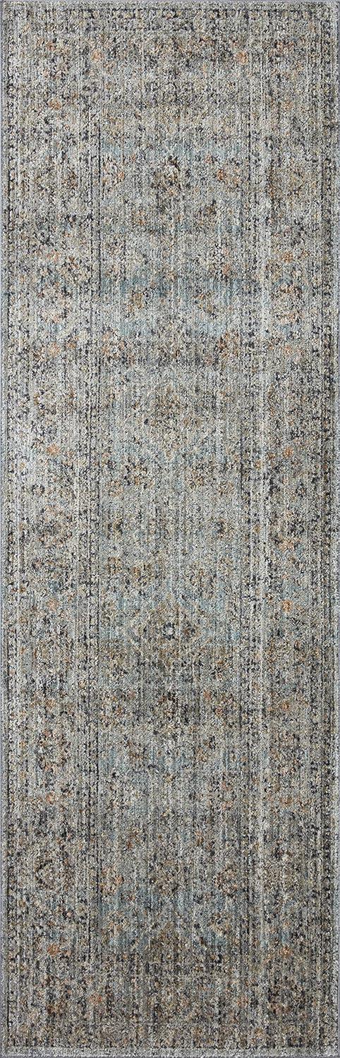 Jean Stoffer Ocean and Gold Rectangular Accent Rug