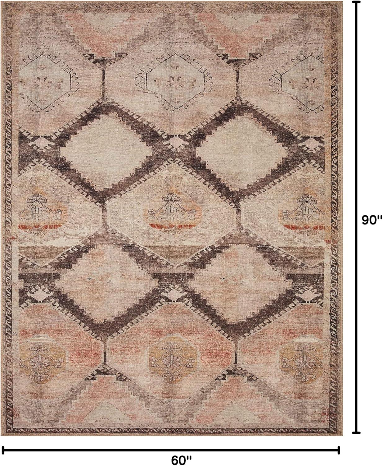 Loloi II Wynter Geometric Traditional Area Rug, Brown, 5'.0" x 7'.6"