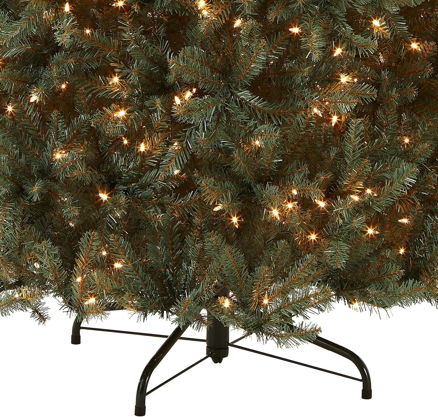 National Tree Company 7.5' Pre-lit Full Dunhill Blue Fir Artificial Christmas Tree with Clear Lights