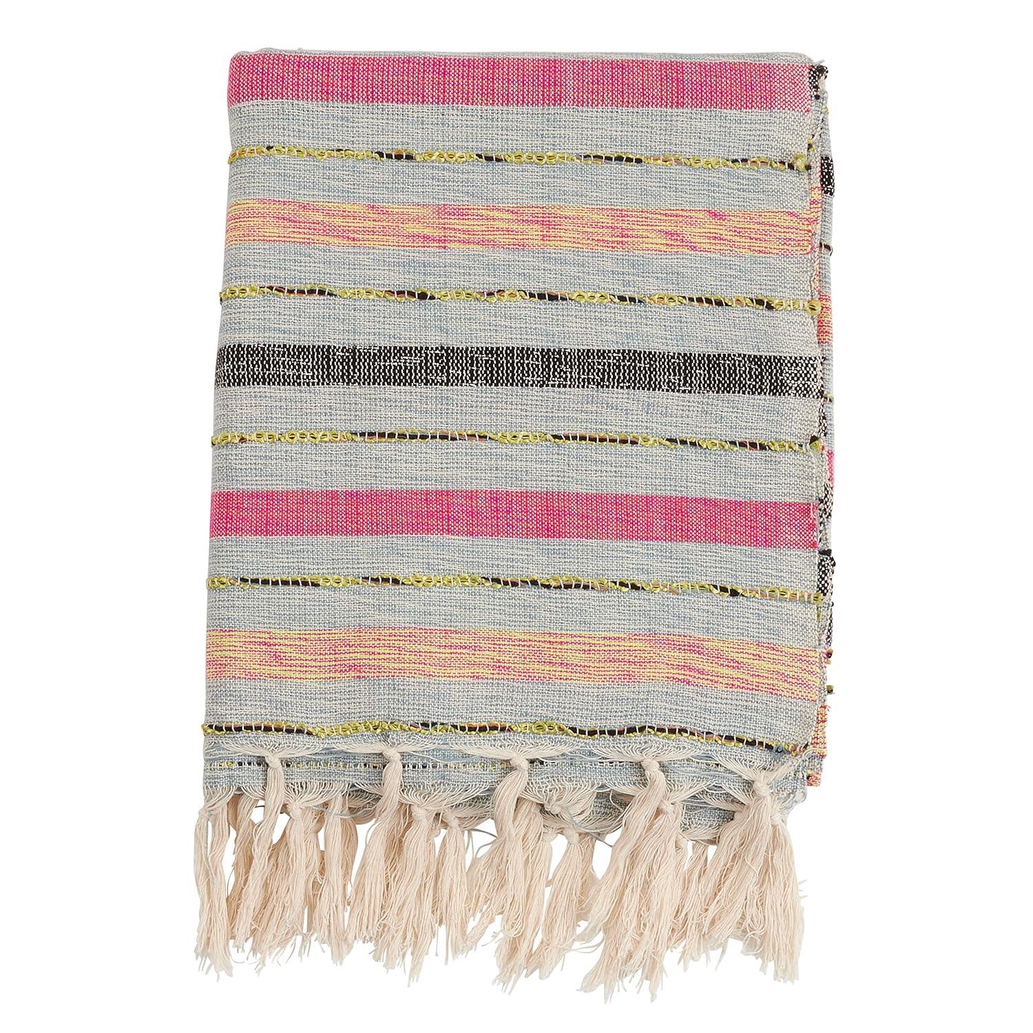 Saro Sevan Collection Hand Woven Throw Blanket