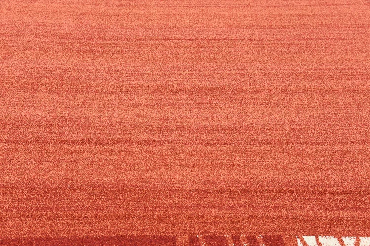 Unique Loom Del Mar Collection Area Rug - Sarah (7' 10" Square Terracotta/Rust Red)