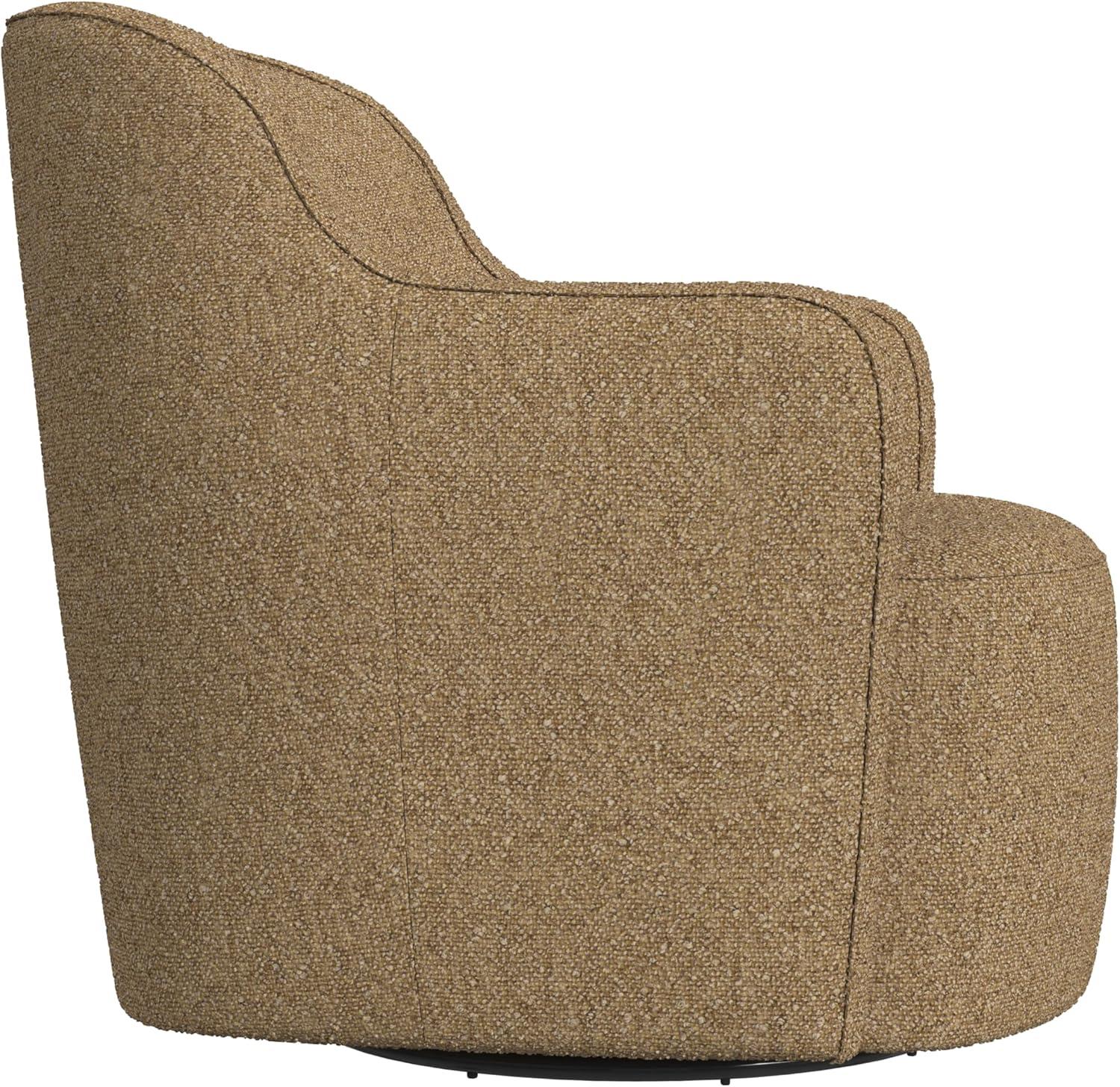 HomePop Upholstered Swivel Accent Chair Light Tan