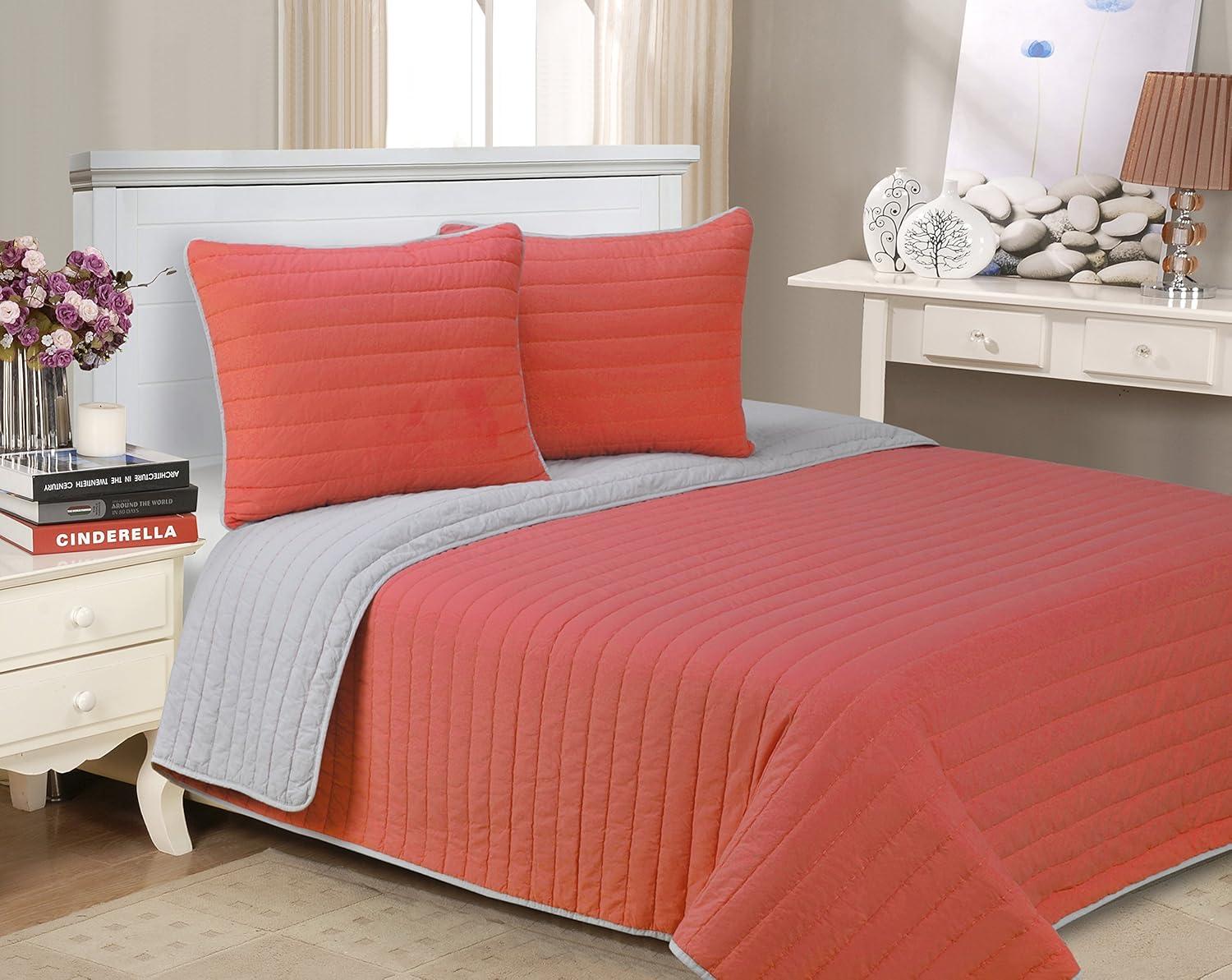 Superior Brandon Standard Cotton Traditional Reversible Quilt Set