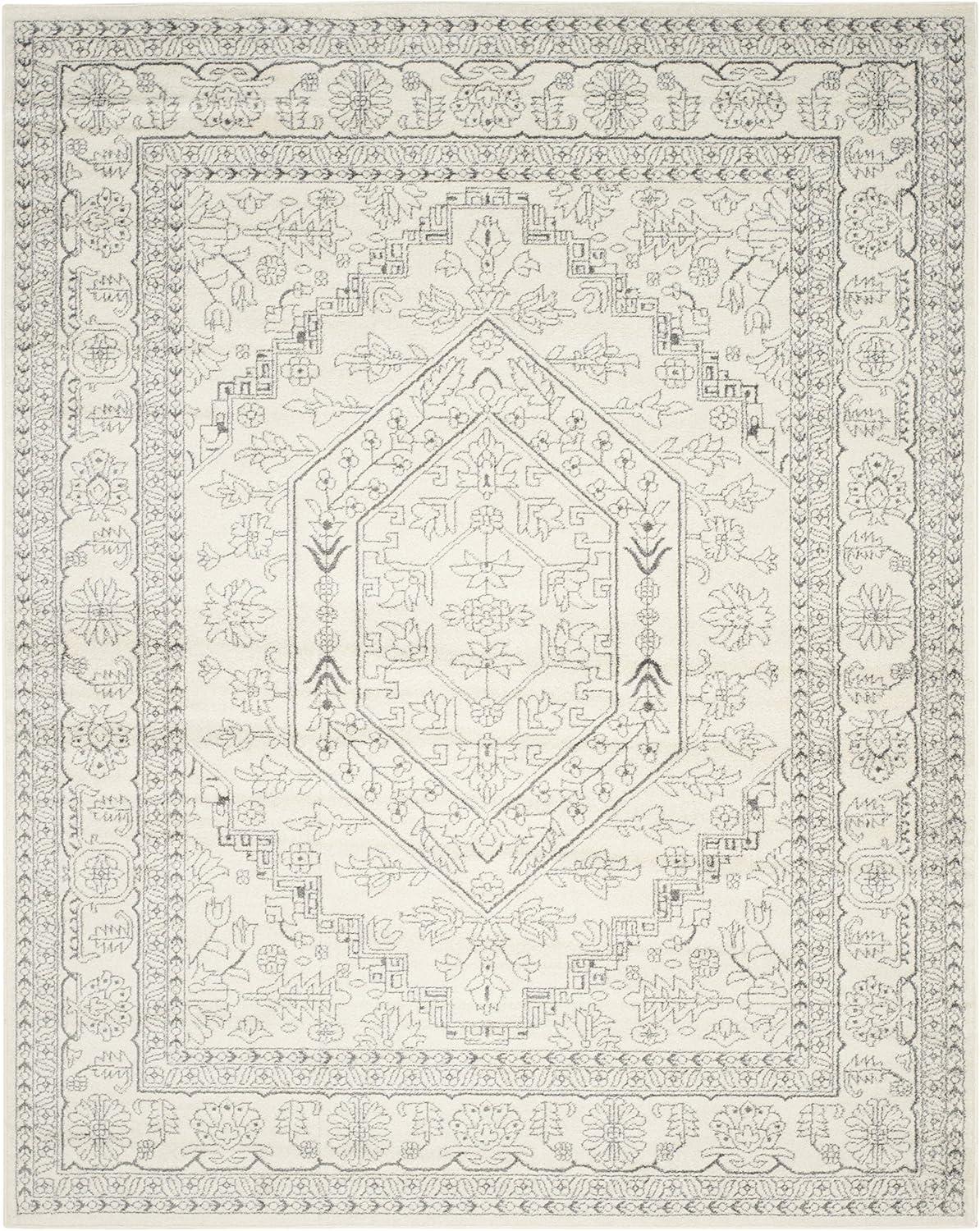 SAFAVIEH Adirondack Xavier Traditional Area Rug, Ivory/Silver, 9' x 12'