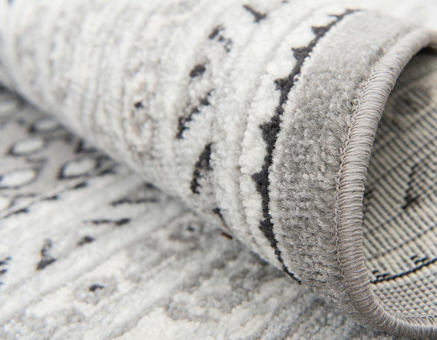 Unique Loom Williamsburg Collection Area Rug - Allover (7' 10" x 10' Rectangle Gray/Black)