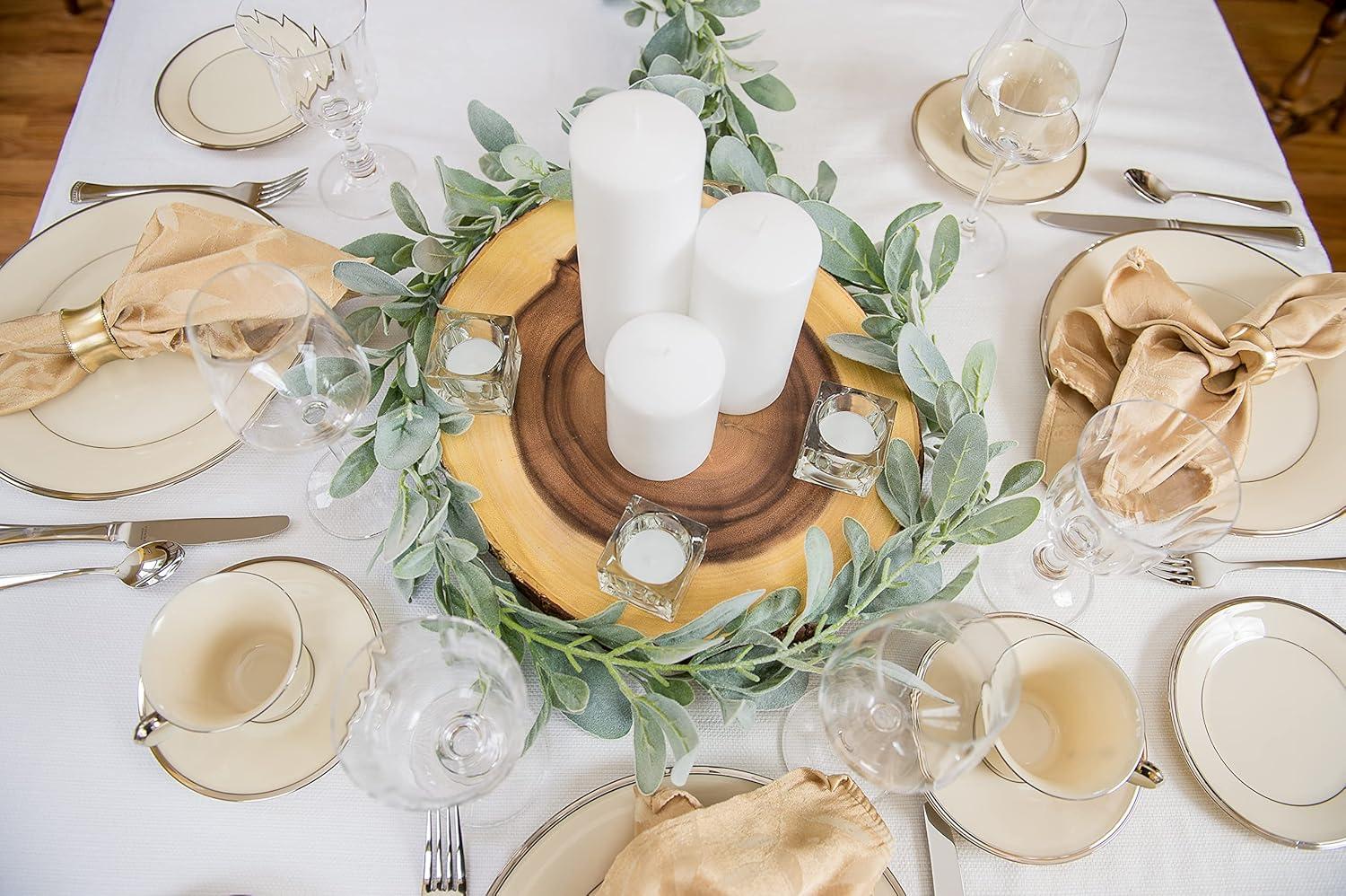 Rustic Acacia Wood Rectangular Footed Server Platter