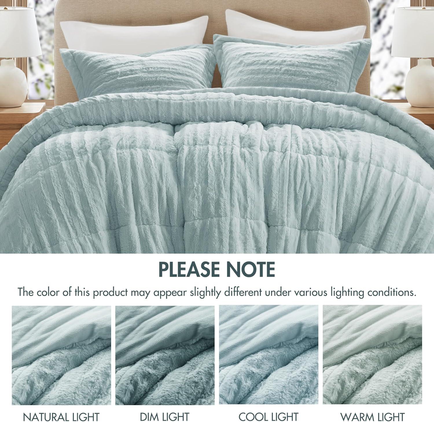 Madison Park Duke Faux Fur Ultra-Soft 3 Piece Comforter Set