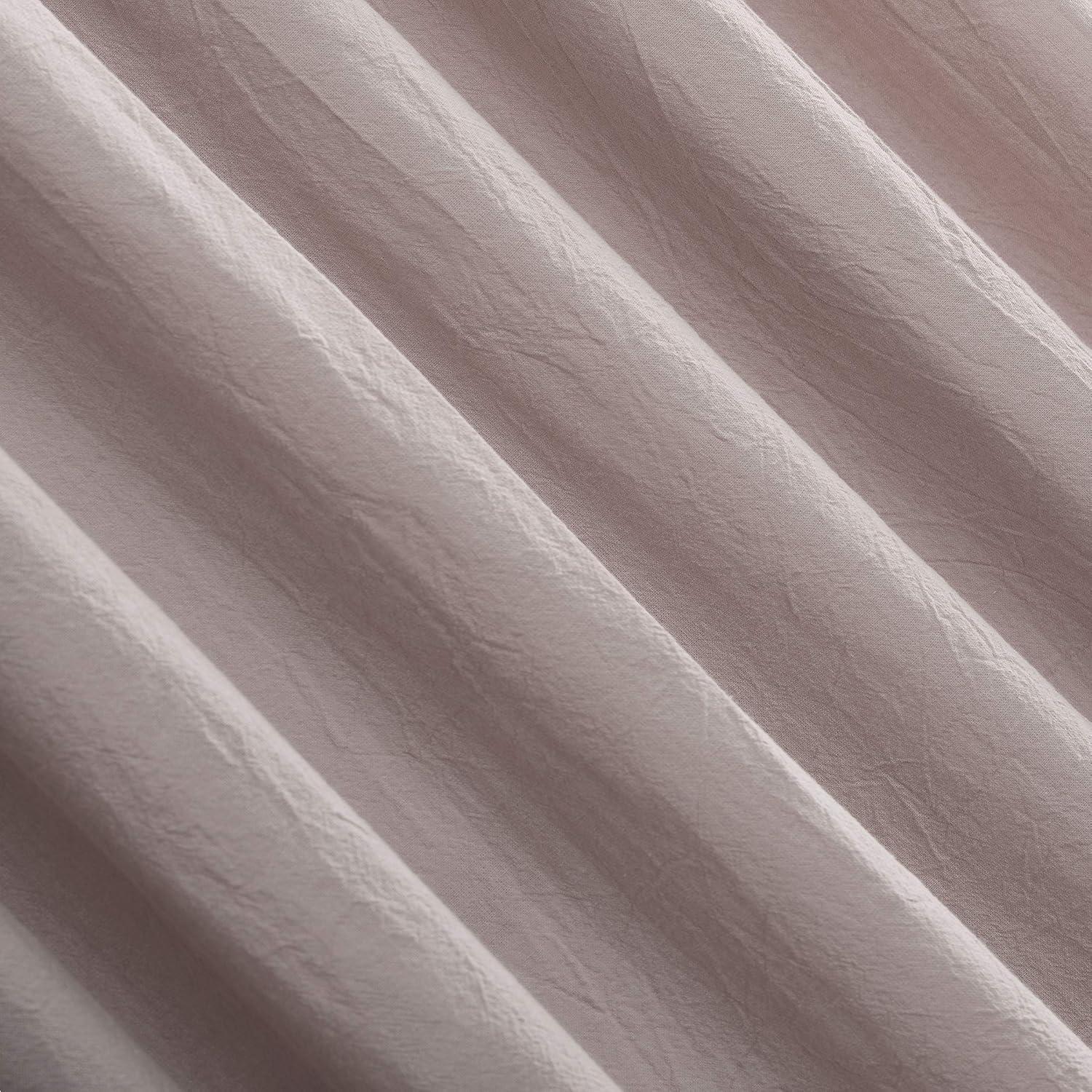 52"X84" Archaeo Light Filtering Outdoor Washed Cotton Twist Tab Curtain Panel Pink: Traditional Window Decor