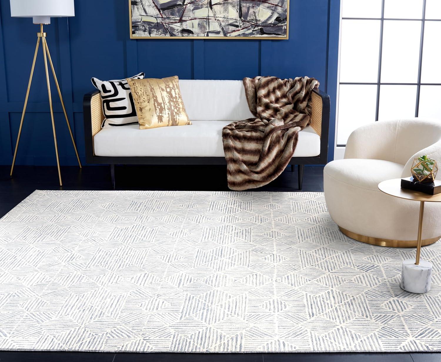 SAFAVIEH Abstract Brock Geometric Area Rug, Grey/Ivory, 8' x 10'