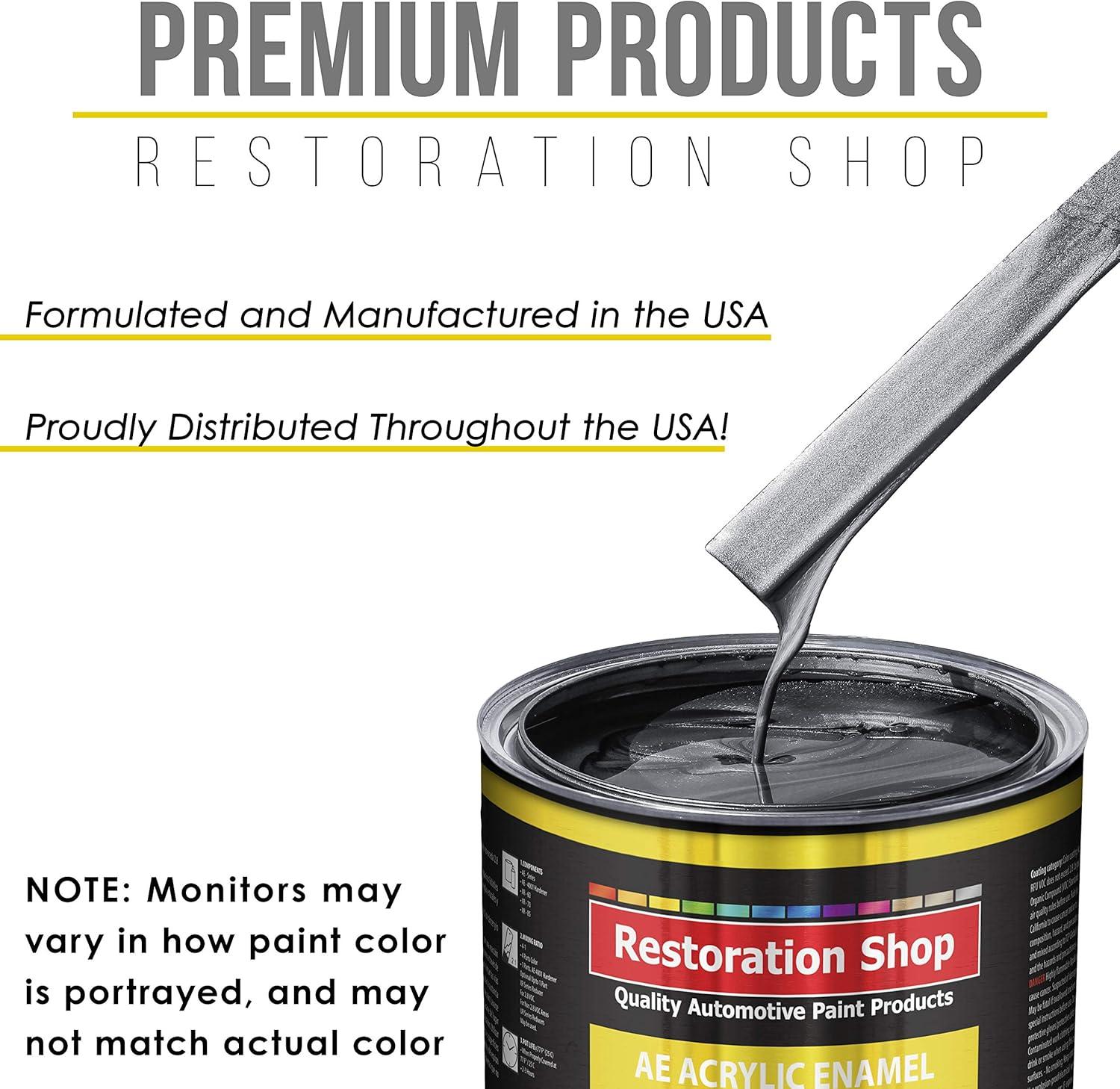Restoration Shop - Gunmetal Grey Metallic Acrylic Enamel Auto Paint - Quart Paint Color Only - Single Stage High Gloss