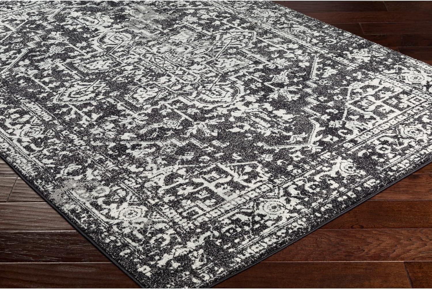 Demeter Classic Black Rectangular Area Rug, 7'10" x 10'3"