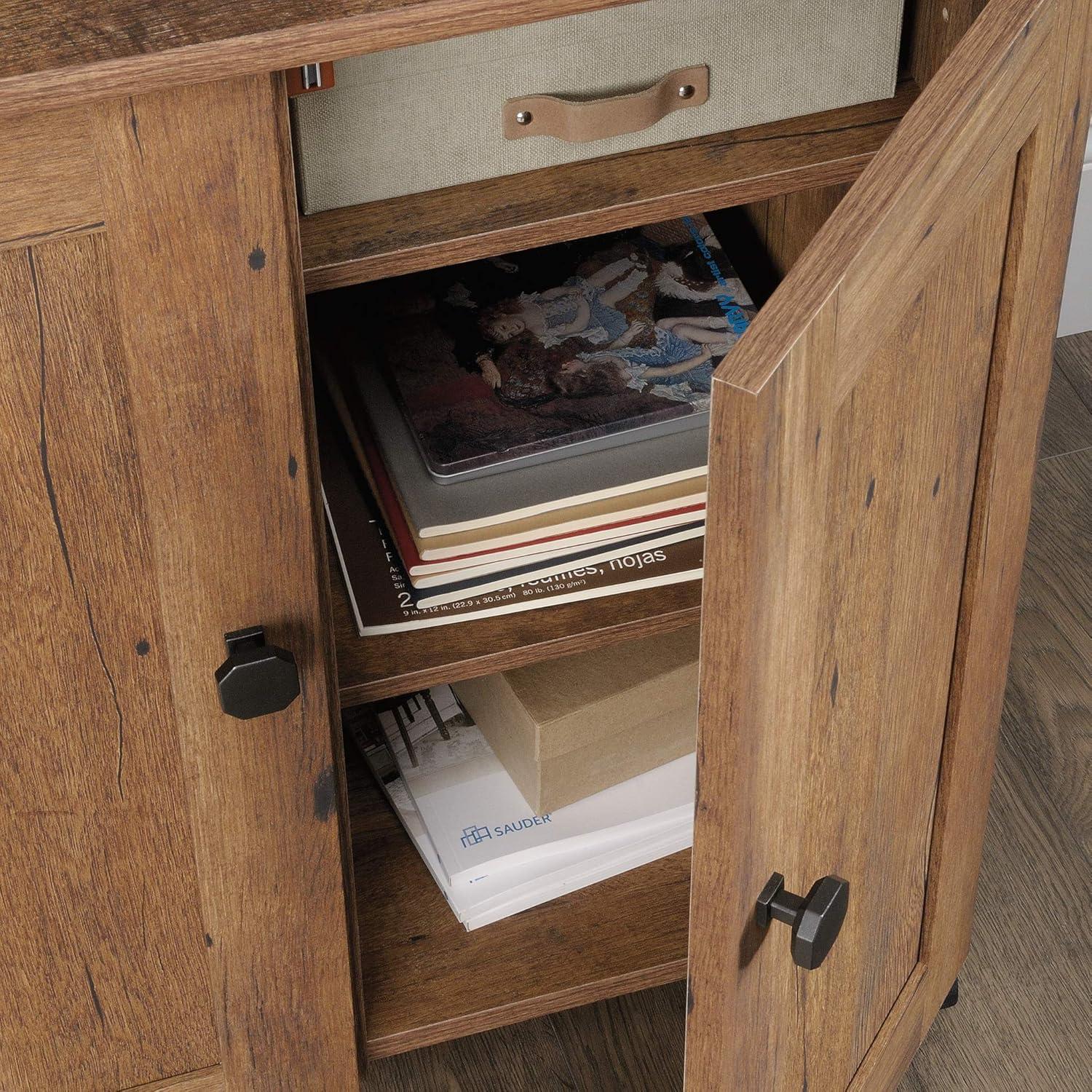 Sauder Storage Sewing and Craft Cart, Vintage Oak Finish