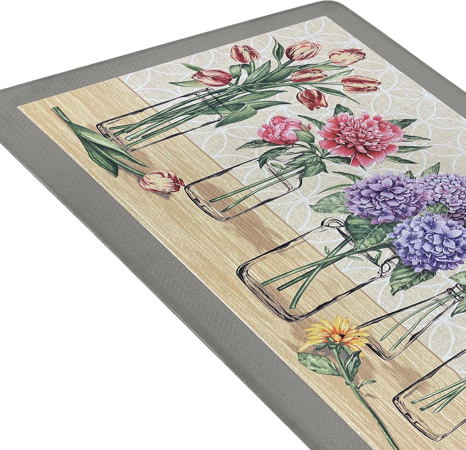 Achim Anti Fatigue Mat 18x30 - Garden Blooms, Multi-Color