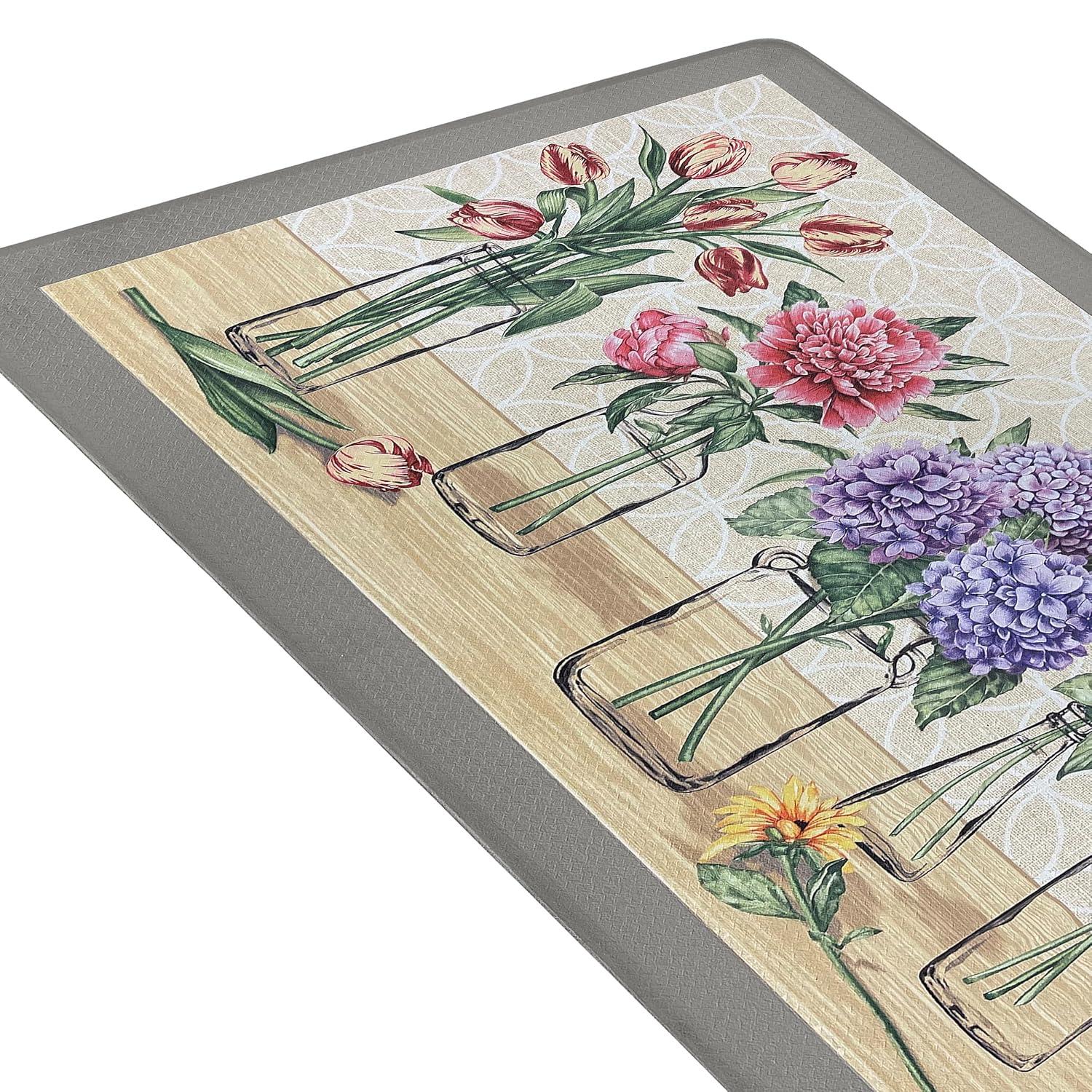 Achim Anti Fatigue Mat 18x30 - Garden Blooms, Multi-Color