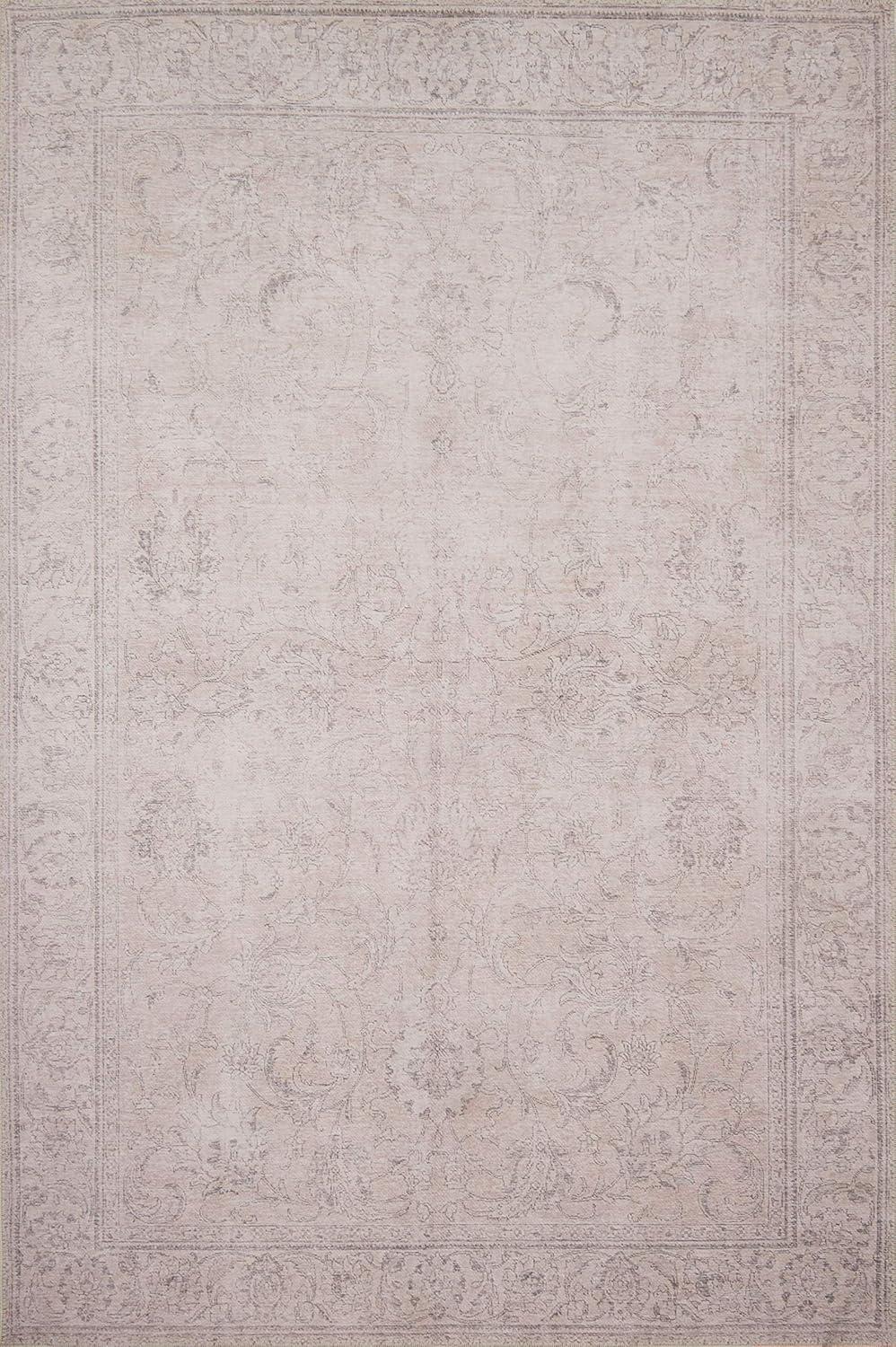 Loloi II Loren Collection LQ-12 Sand Oriental Area Rug 5'-0" x 7'-6"