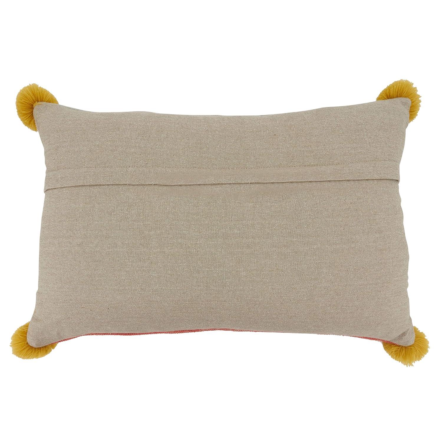 Saro Delphine Collection Embroidered Cotton Throw Pillow