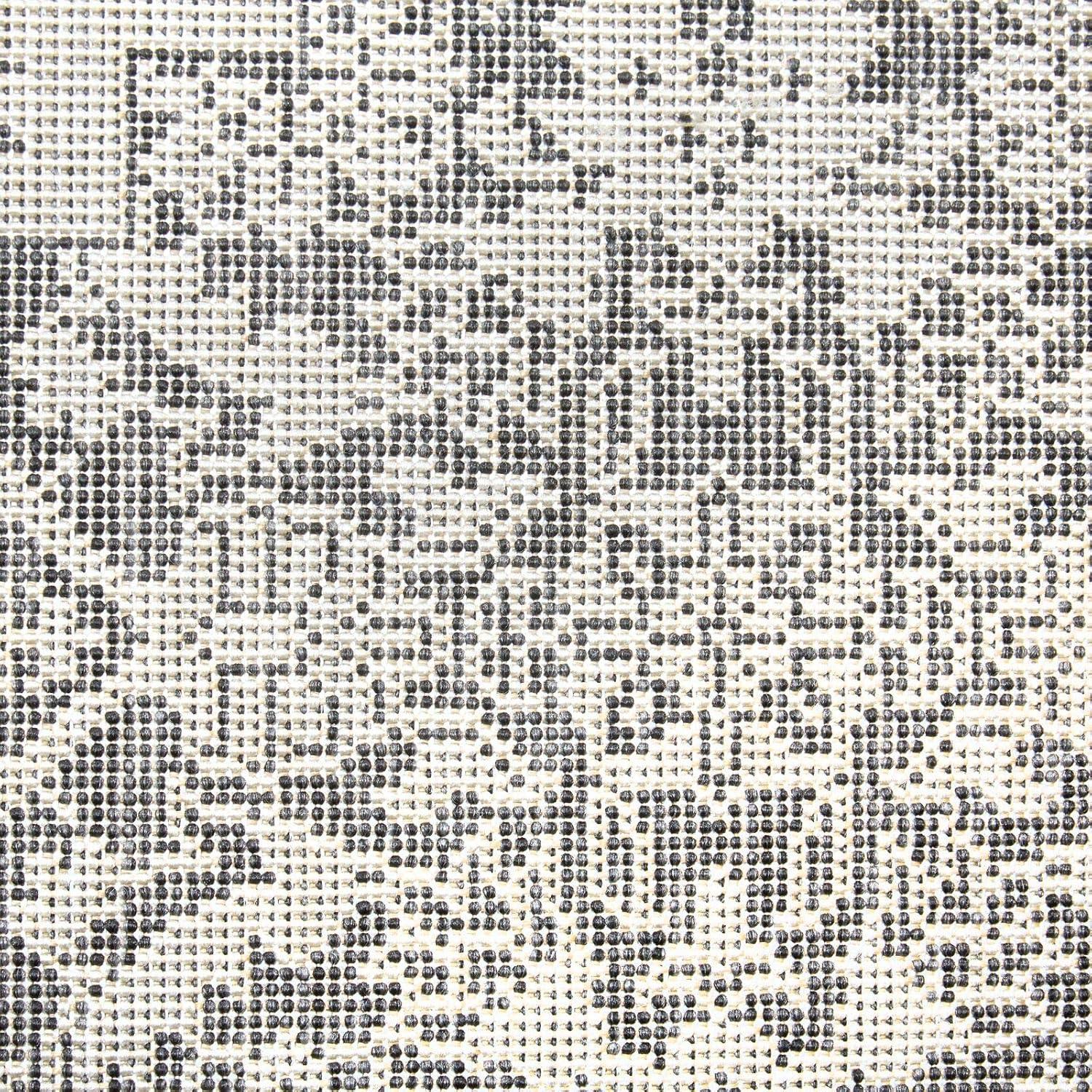 Nicole Miller New York Patio Country Dahlia Medallion Indoor/Outdoor Area Rug Grey/Black
