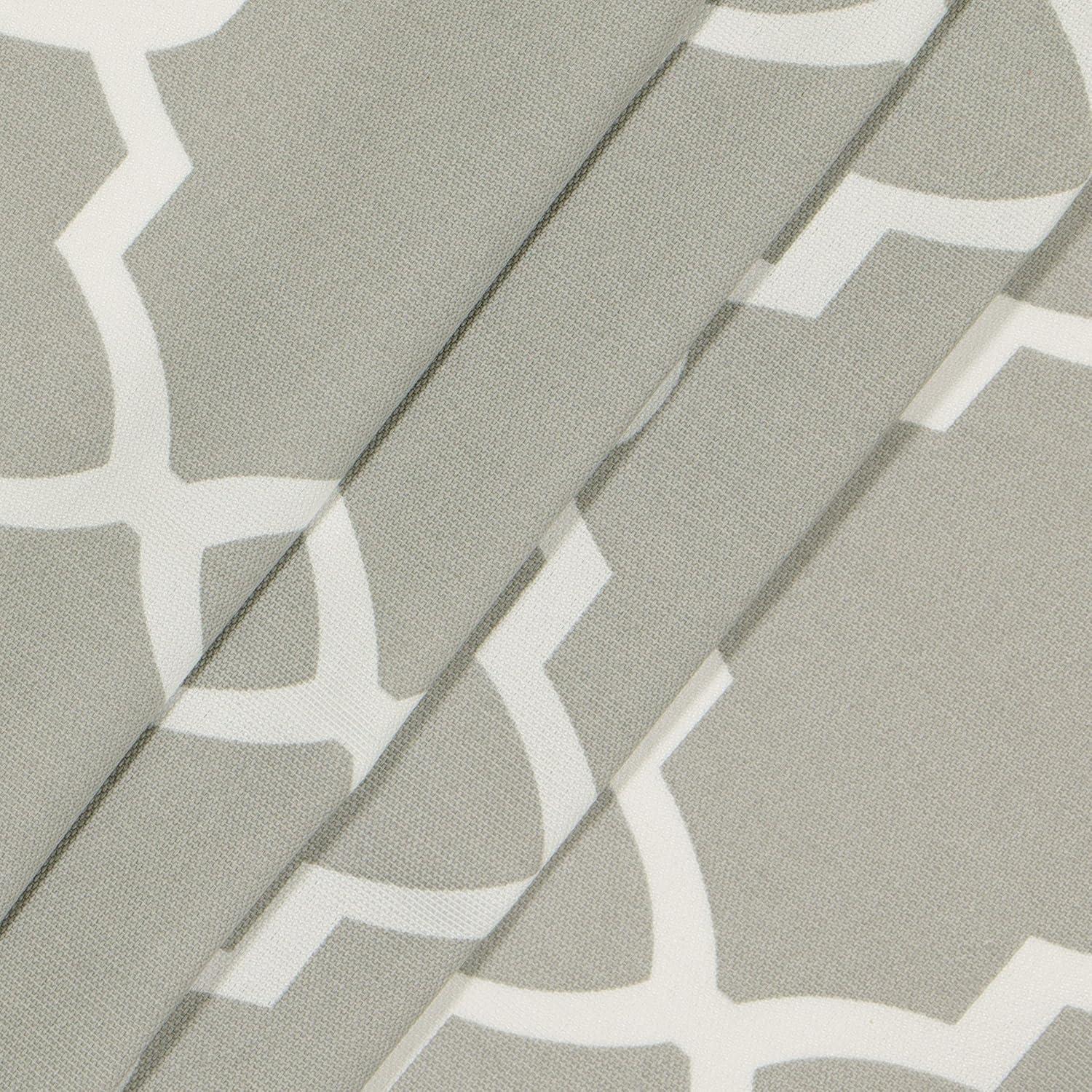 Ellery Homestyles Pairs to Go Vickery Printed Trellis Rod Pocket Window Curtain Panel Pair, 2 Pack Grey 56x84 84 Inches