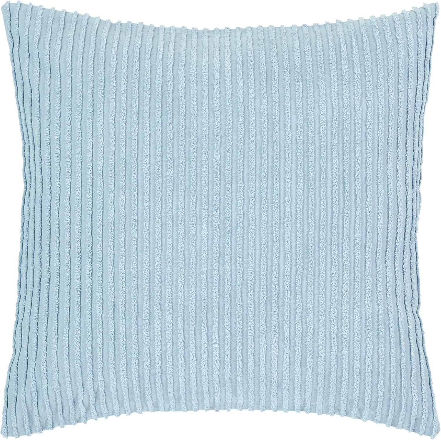Better Trends Jullian 100% Cotton Tufted Pillow Sham with Stripe Pattern Machine Washable Pillow Cover