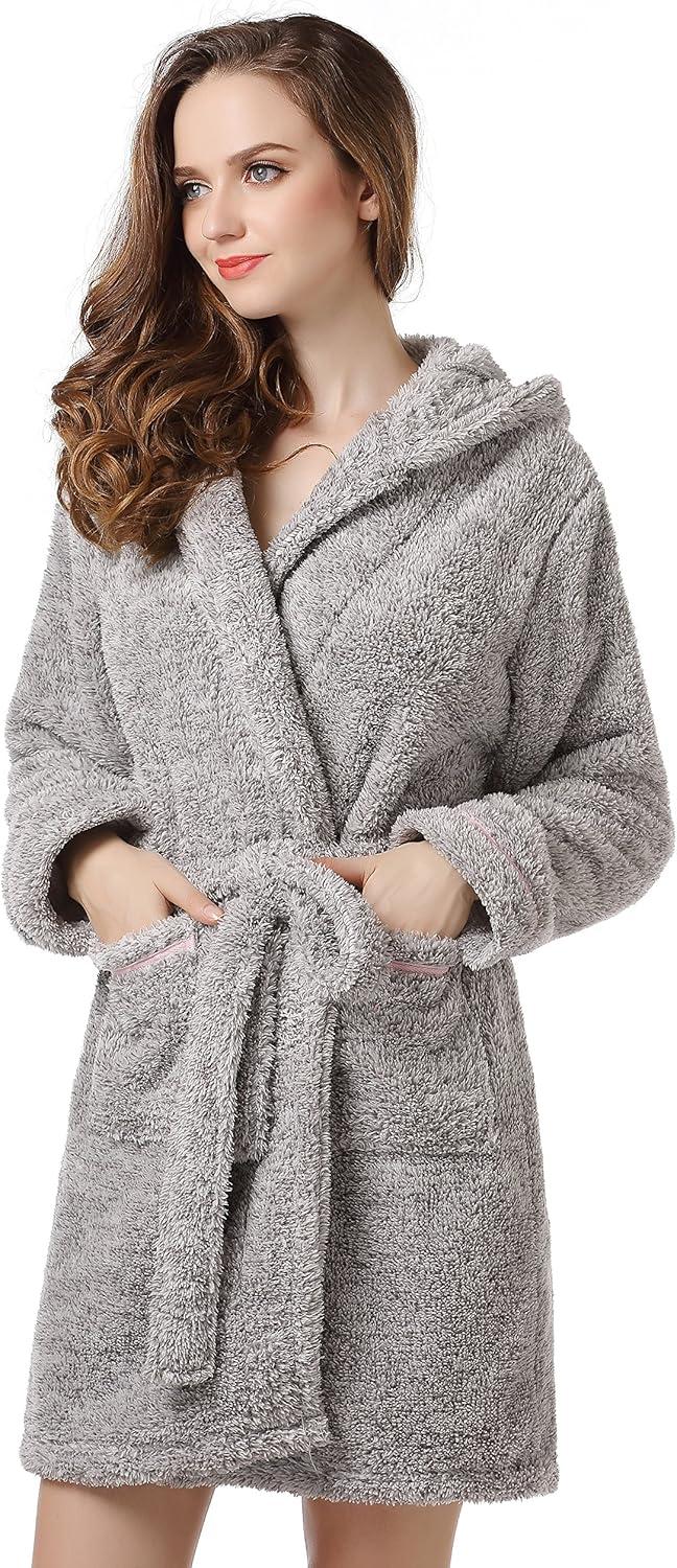 richie house women's bathrobe robe with two ears rhw2498