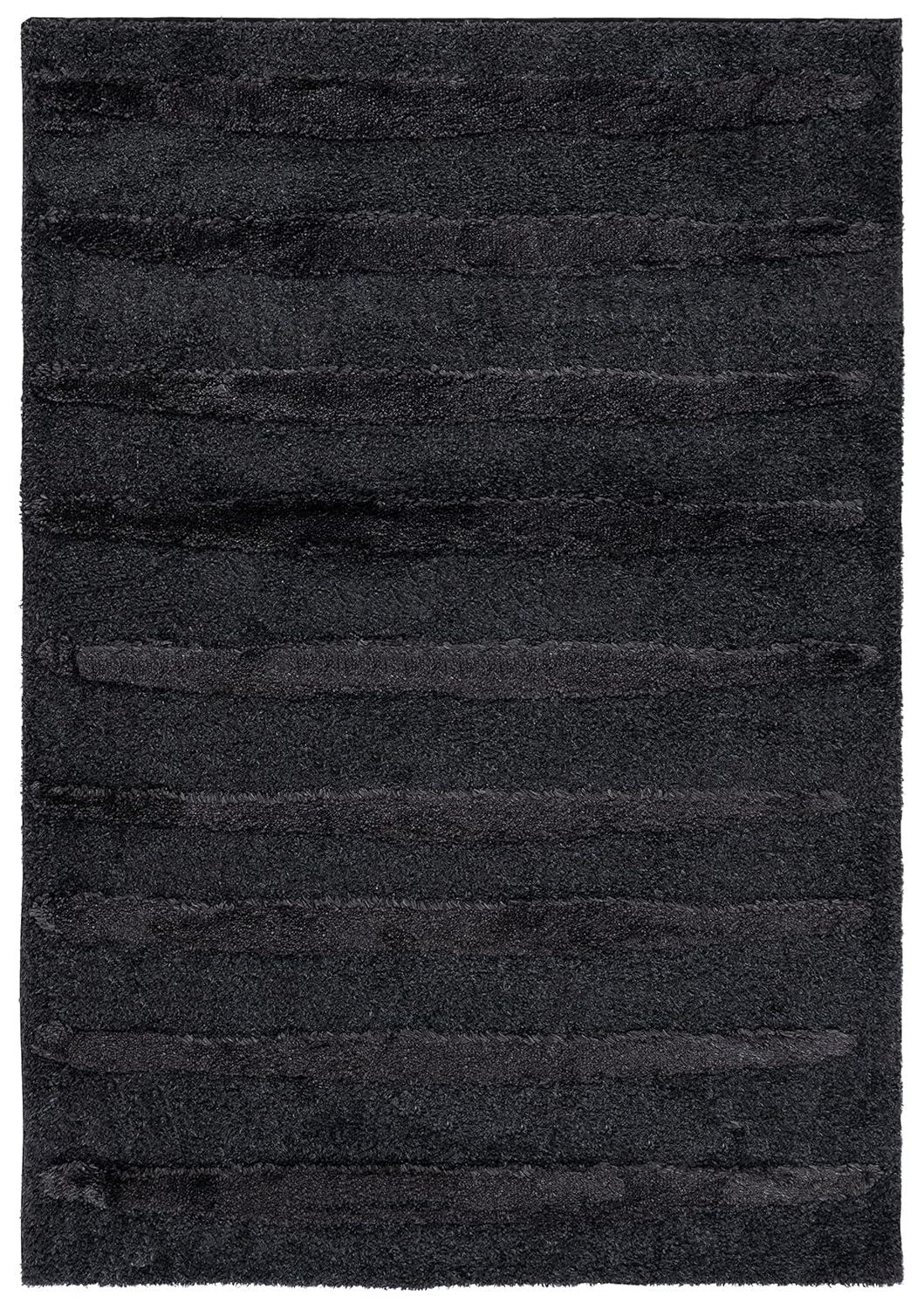 Hi-Lo Shag HLS202 Power Loomed Area Rug - Charcoal - 4'x6' - Safavieh.