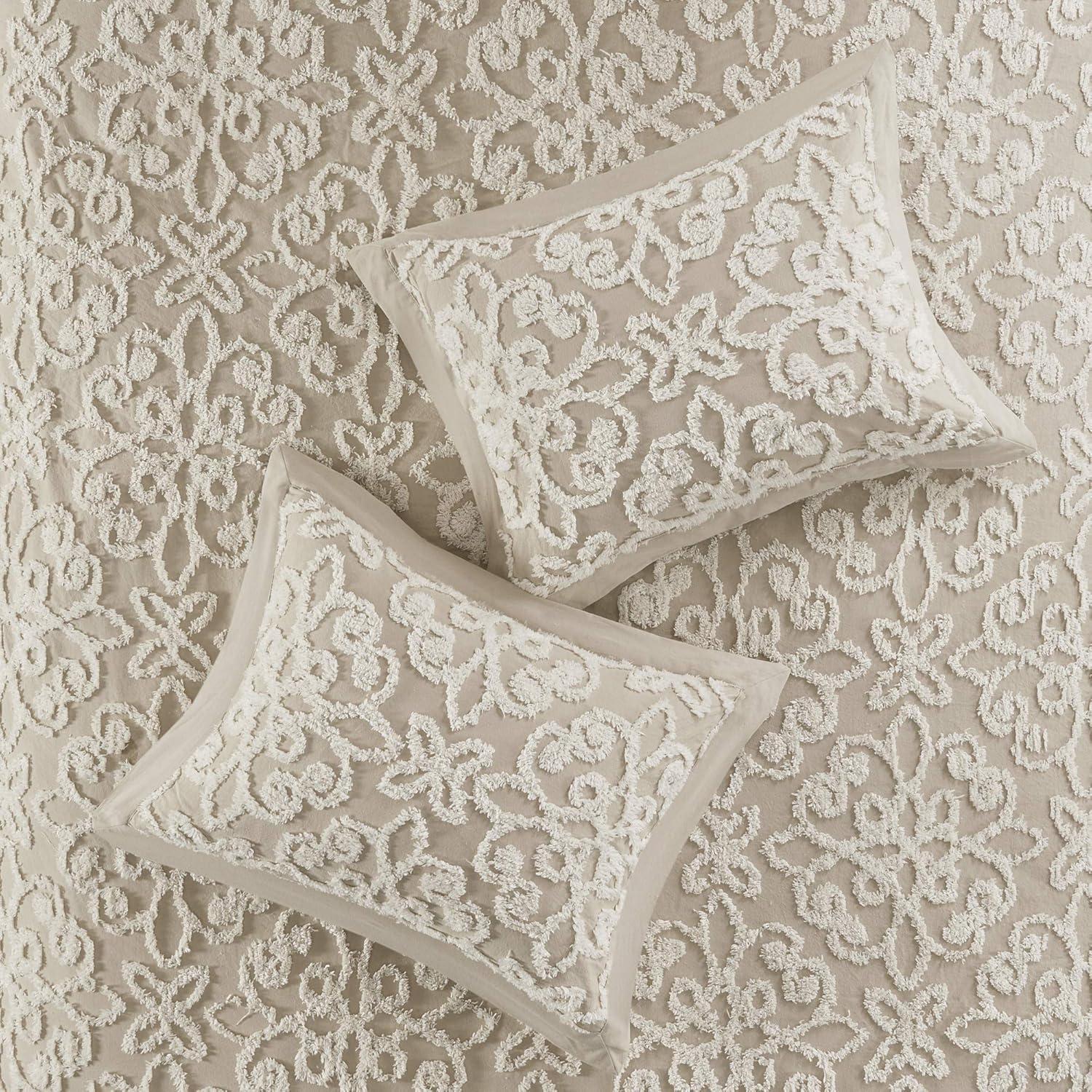 Kelly Clarkson Home Emberly Tufted 100% Cotton Sateen Coverlet Set in Farmhouse Style