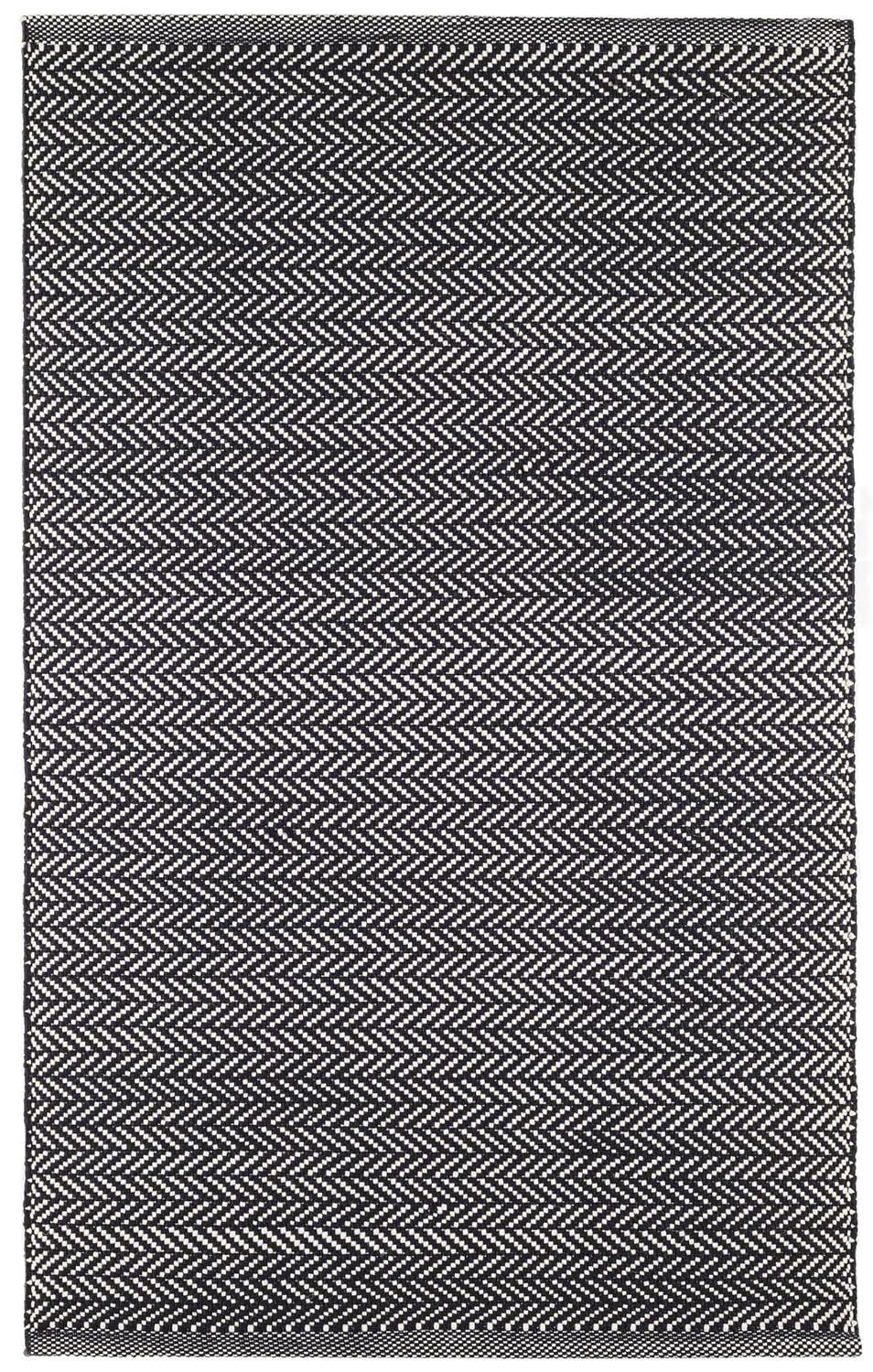 Herringbone Linen/White Handwoven Indoor/Outdoor Rug
