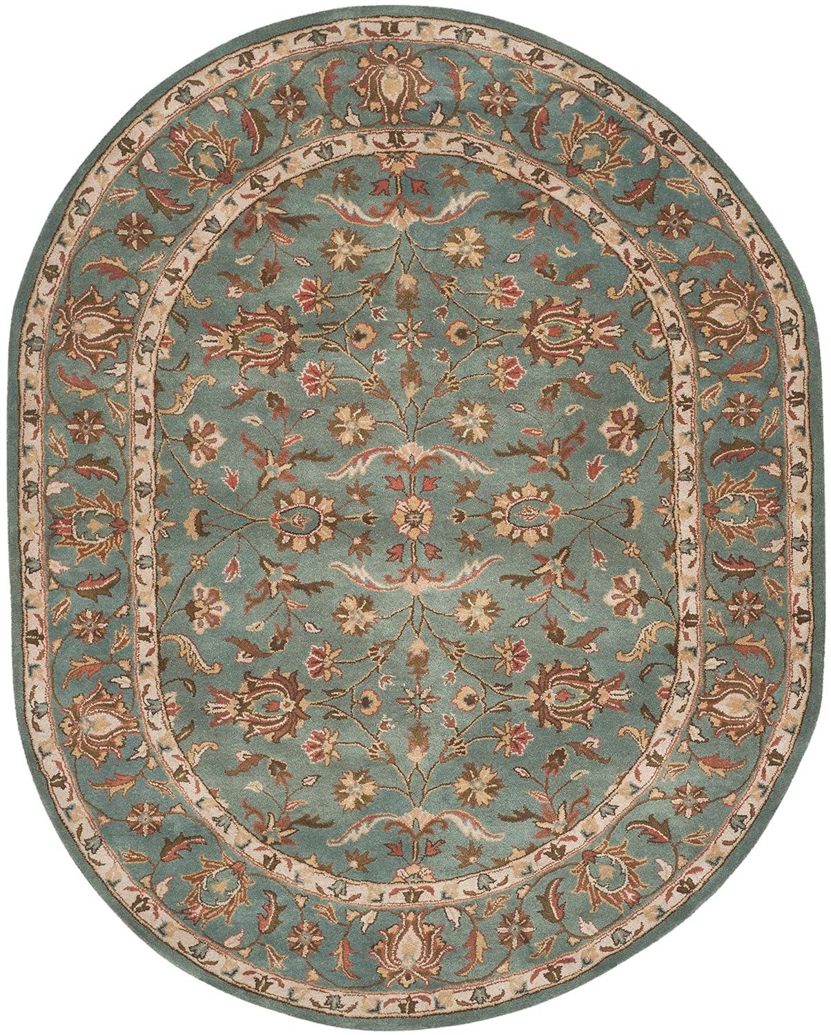 Heritage HG969 Hand Tufted Area Rug - Blue/Blue - 7'6"x9'6" Oval - Safavieh.