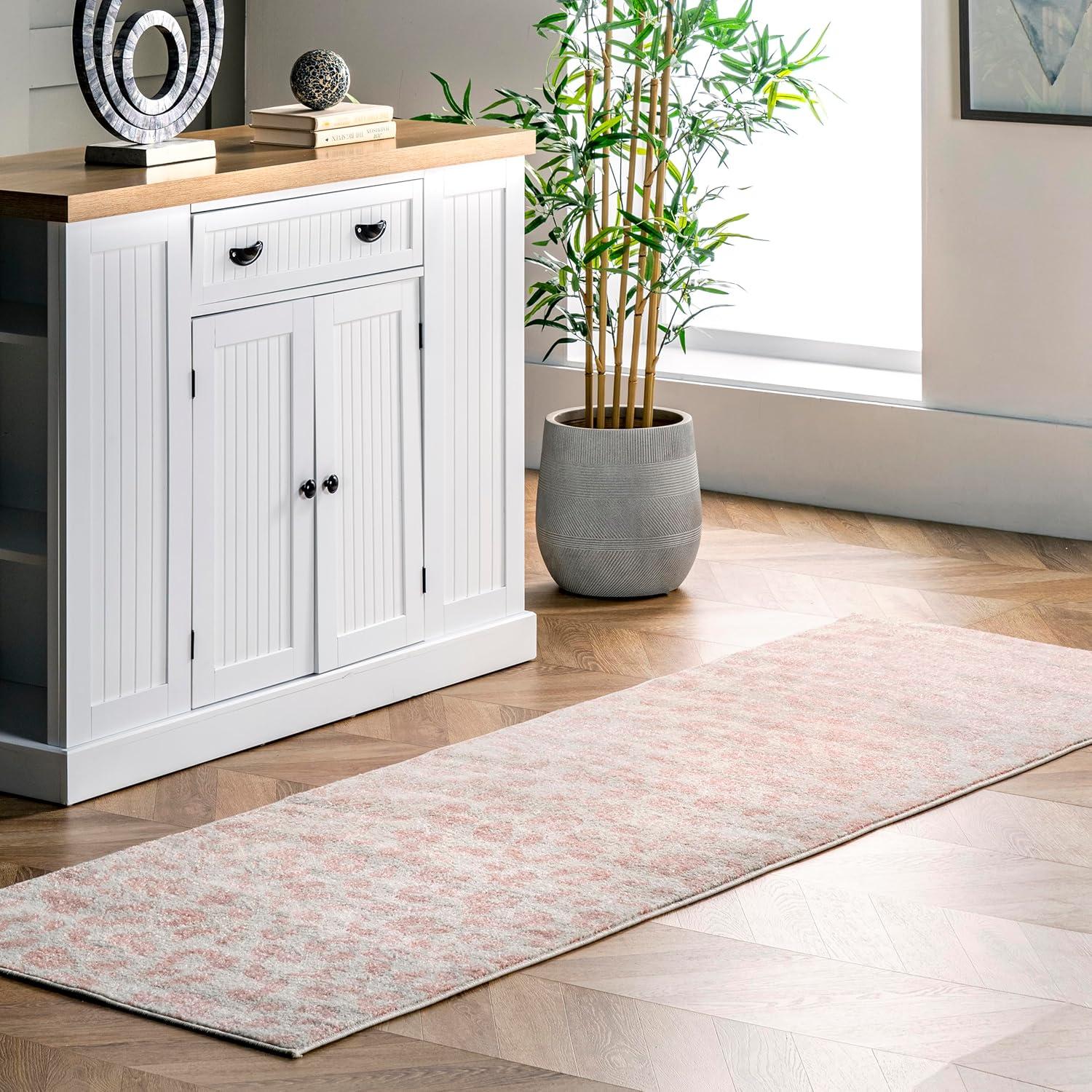Nuloom Leopard Animal 9x12 Indoor Area Rug for Living Room Bedroom Dining Room Kitchen, Baby Pink/Ivory