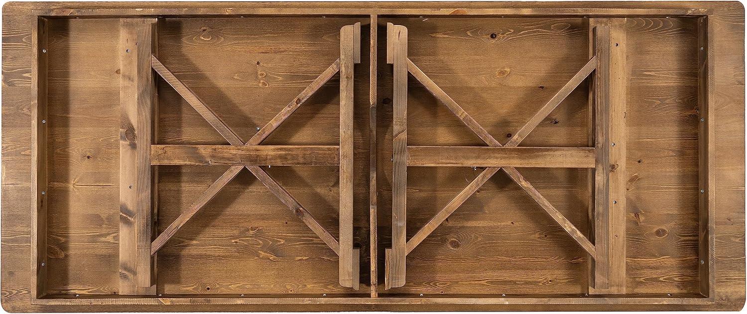 Taylor & Logan 84"x40" Hamish Rectangular Dining Table Brown: Seats Up to 8, Wood Frame, 1-Year Warranty