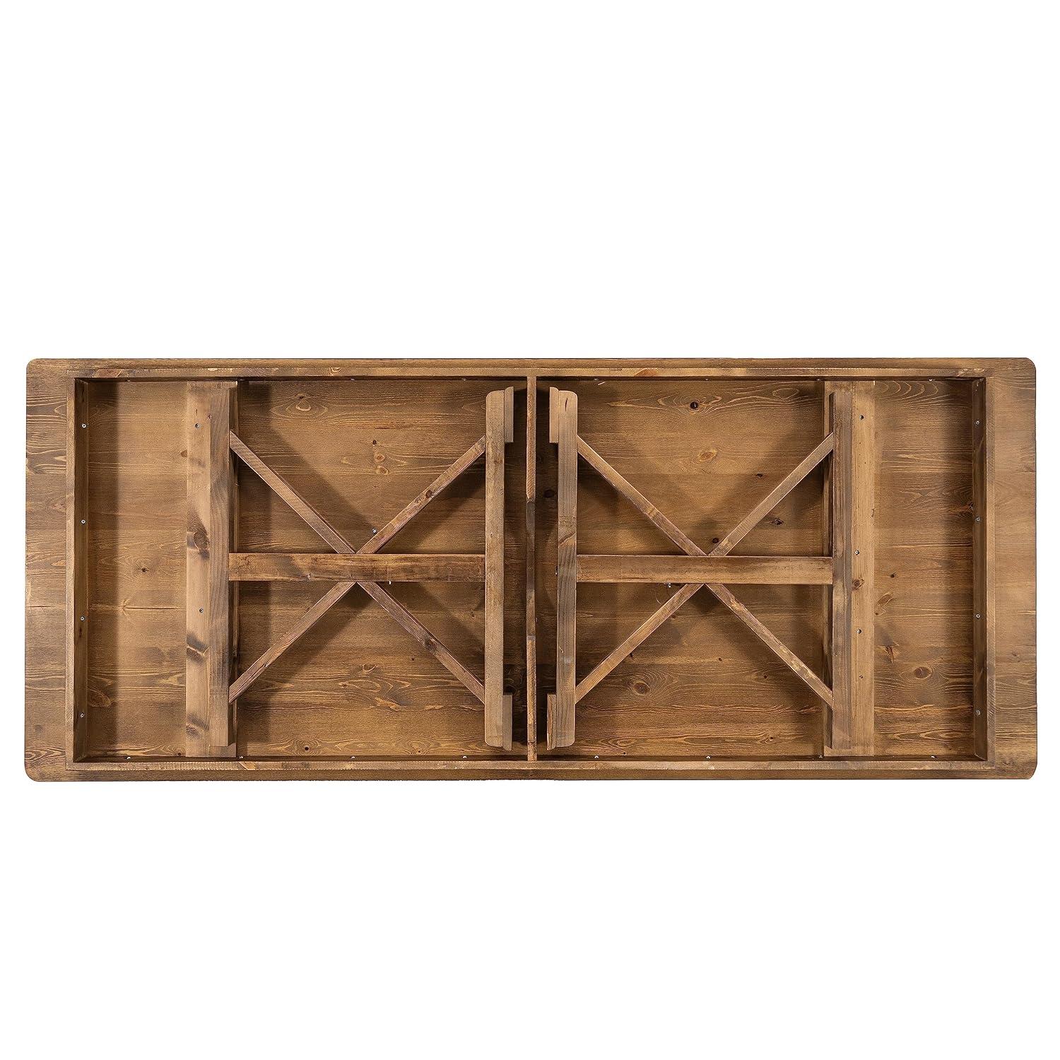 Taylor & Logan 84"x40" Hamish Rectangular Dining Table Brown: Seats Up to 8, Wood Frame, 1-Year Warranty