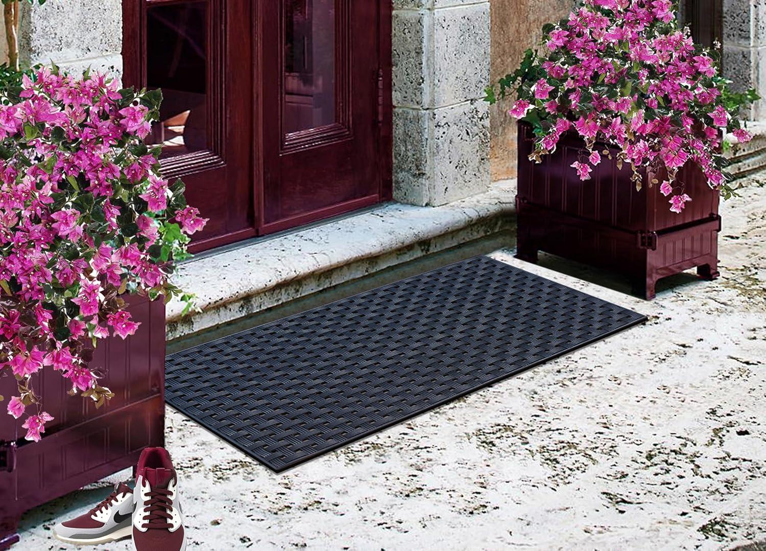 Non-Slip Geometric Outdoor Doormat