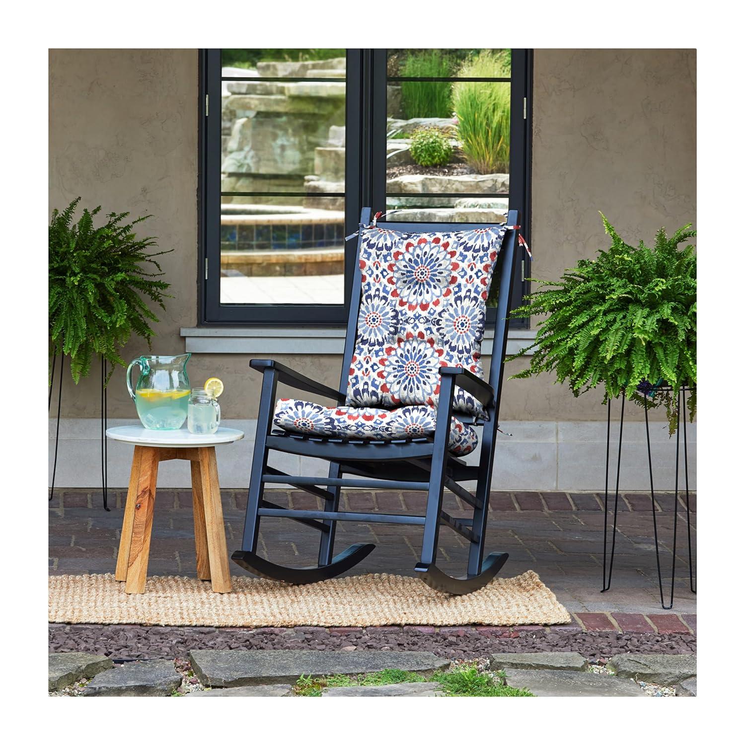 ARDEN Arden Plush Indoor/Outdoor Rocking Chair Cushion Set, 18 x 20