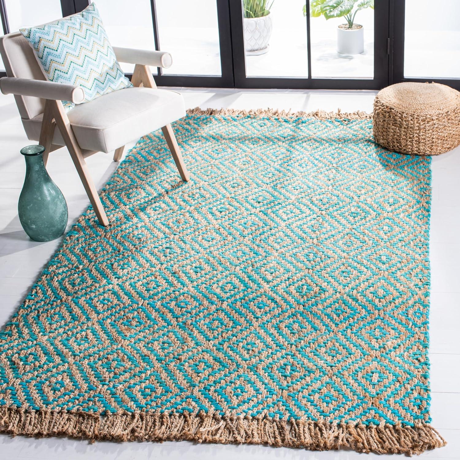 Derouen Natural Fiber Hand Woven Jute Southwestern Rug