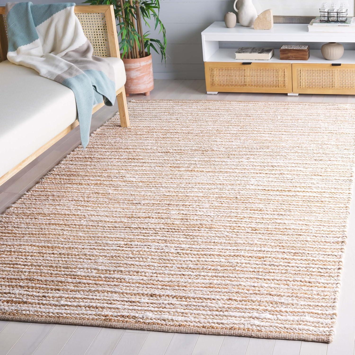 Cape Cod CAP151 Handmade Woven Area Rug - Natural/Ivory - 4' X 6' - Safavieh