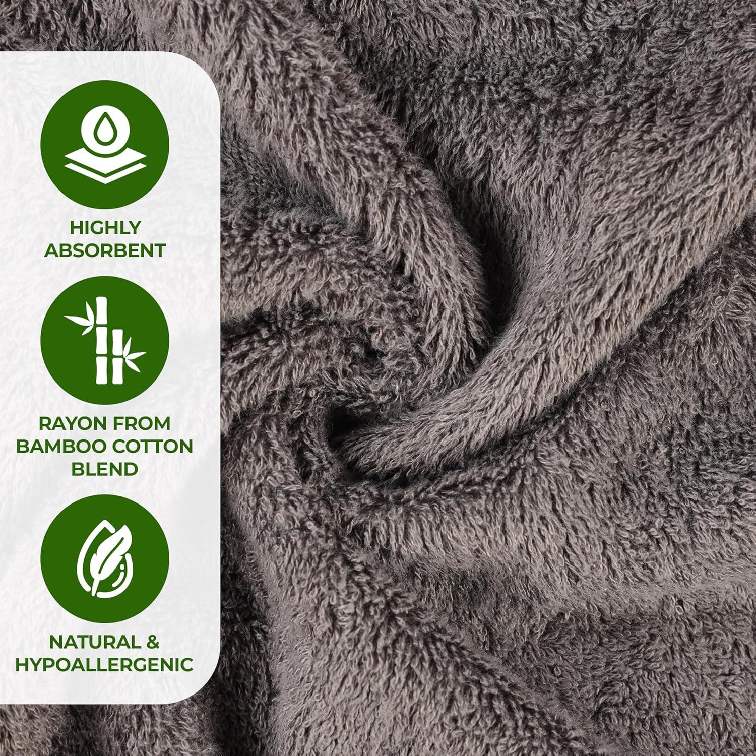 Superior Rayon from Bamboo Soft Modern 6-Piece Towel Set, Green