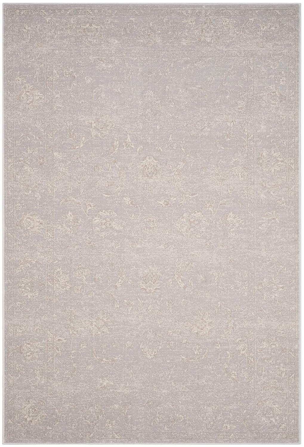 Carnegie CNG621 Power Loomed Area Rug - Light Grey/Cream - 6'7"x9'2" - Safavieh.